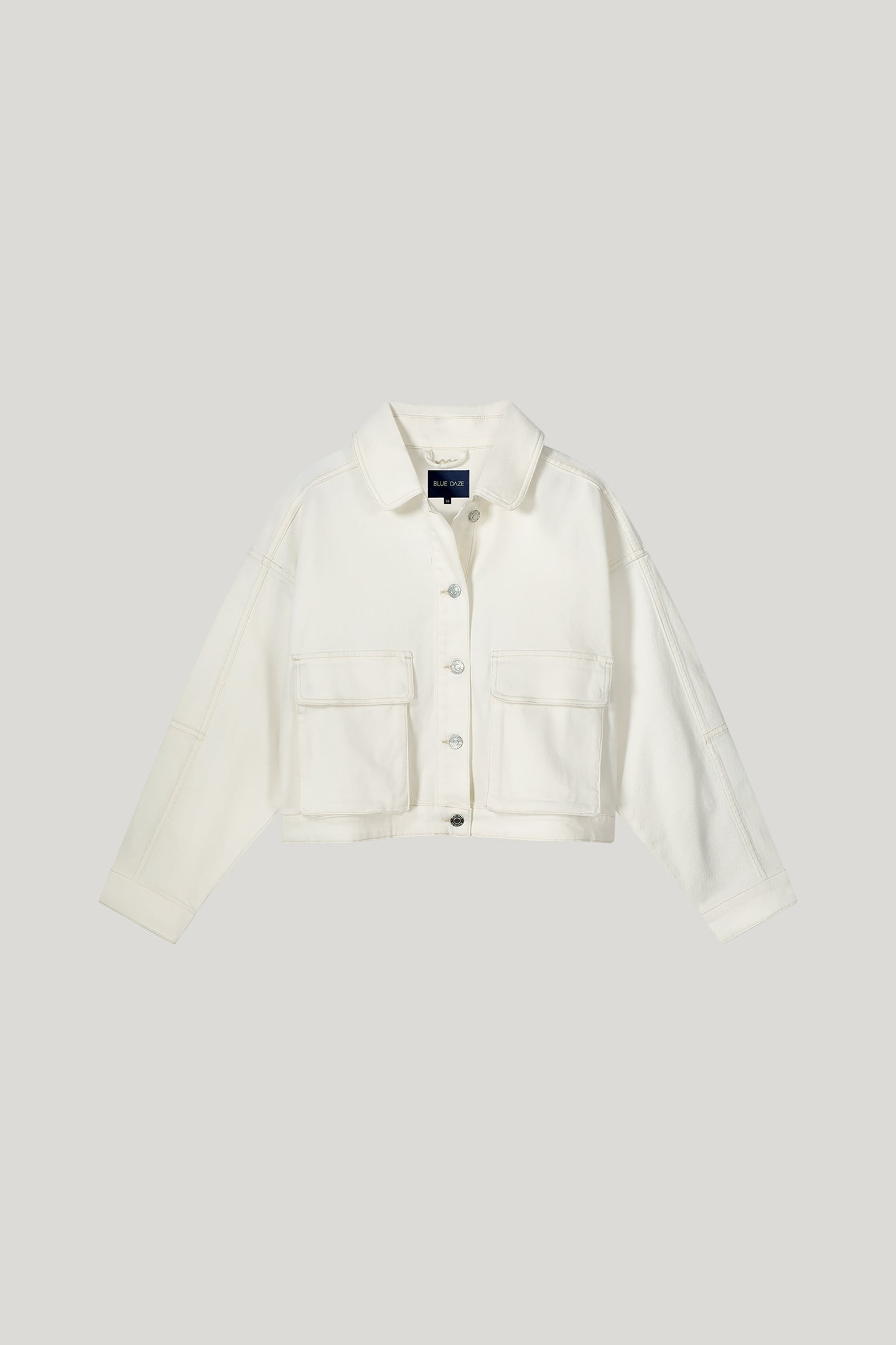 DENIM JACKET COMFI COTTON TWILL WHITE DENIM 3