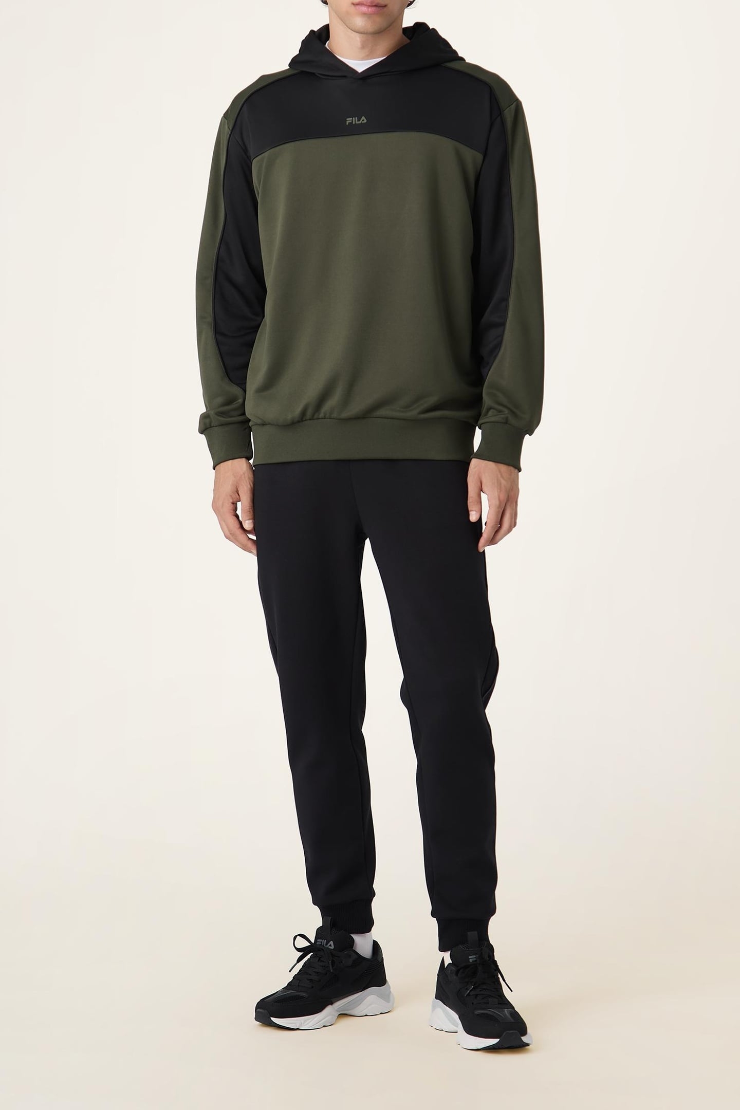 RIVOLI LOOSE BLOCKED HOODIE BLACK 2