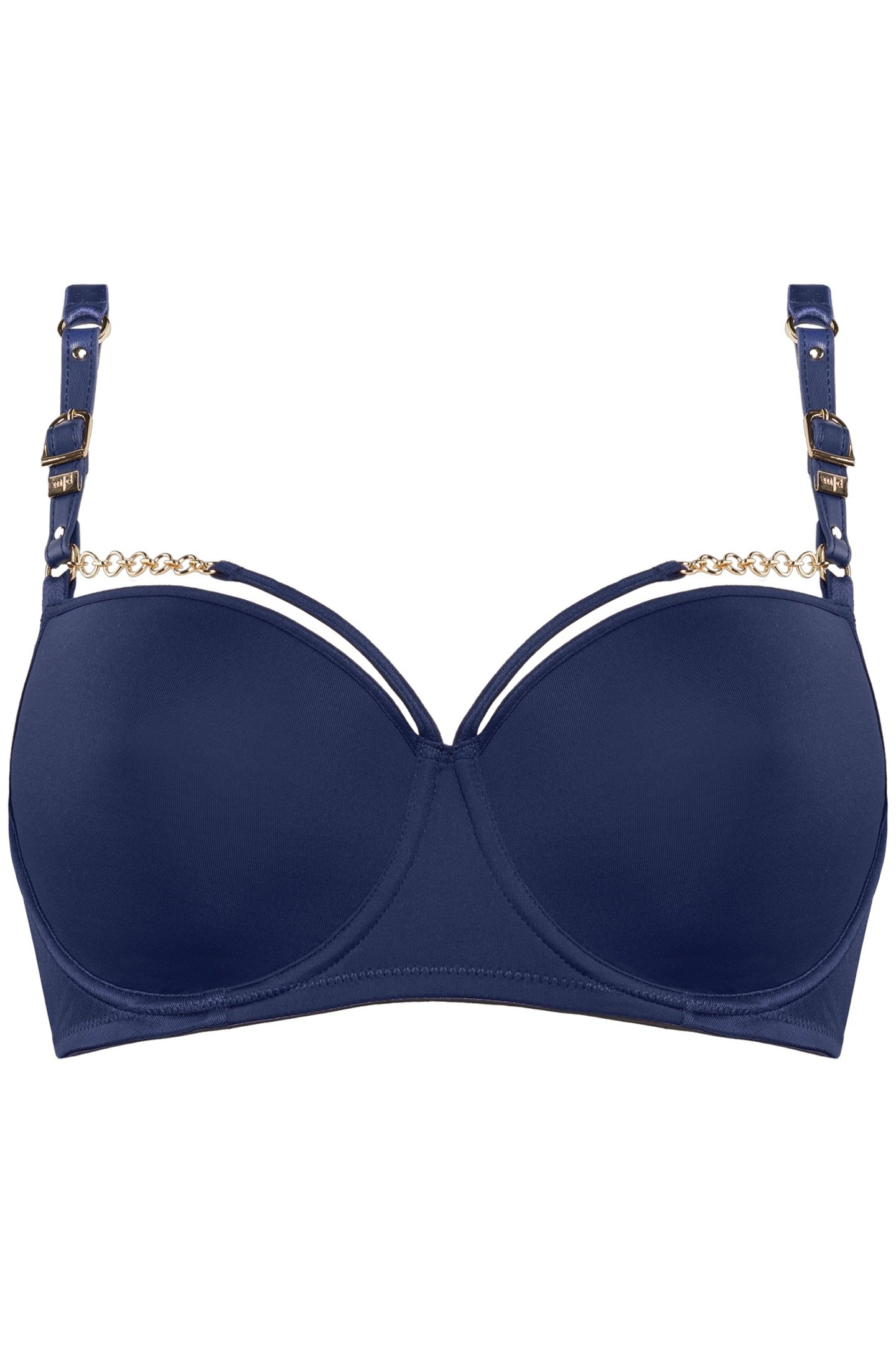 MORANA DARK SKY BLUE PLUNGE BALCONY BRA 2