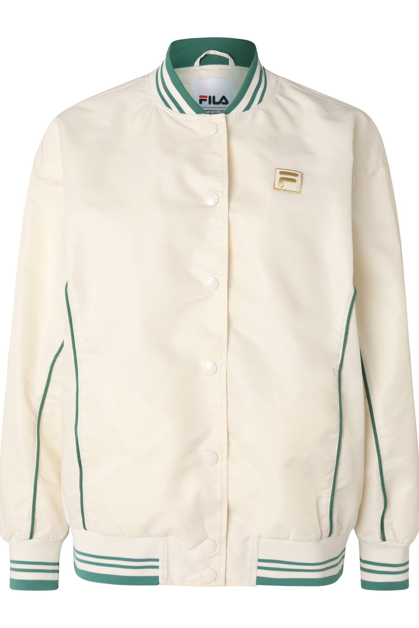LEME OVERSIZED BASEBALL JACKET ANTIQUE WHITE 4
