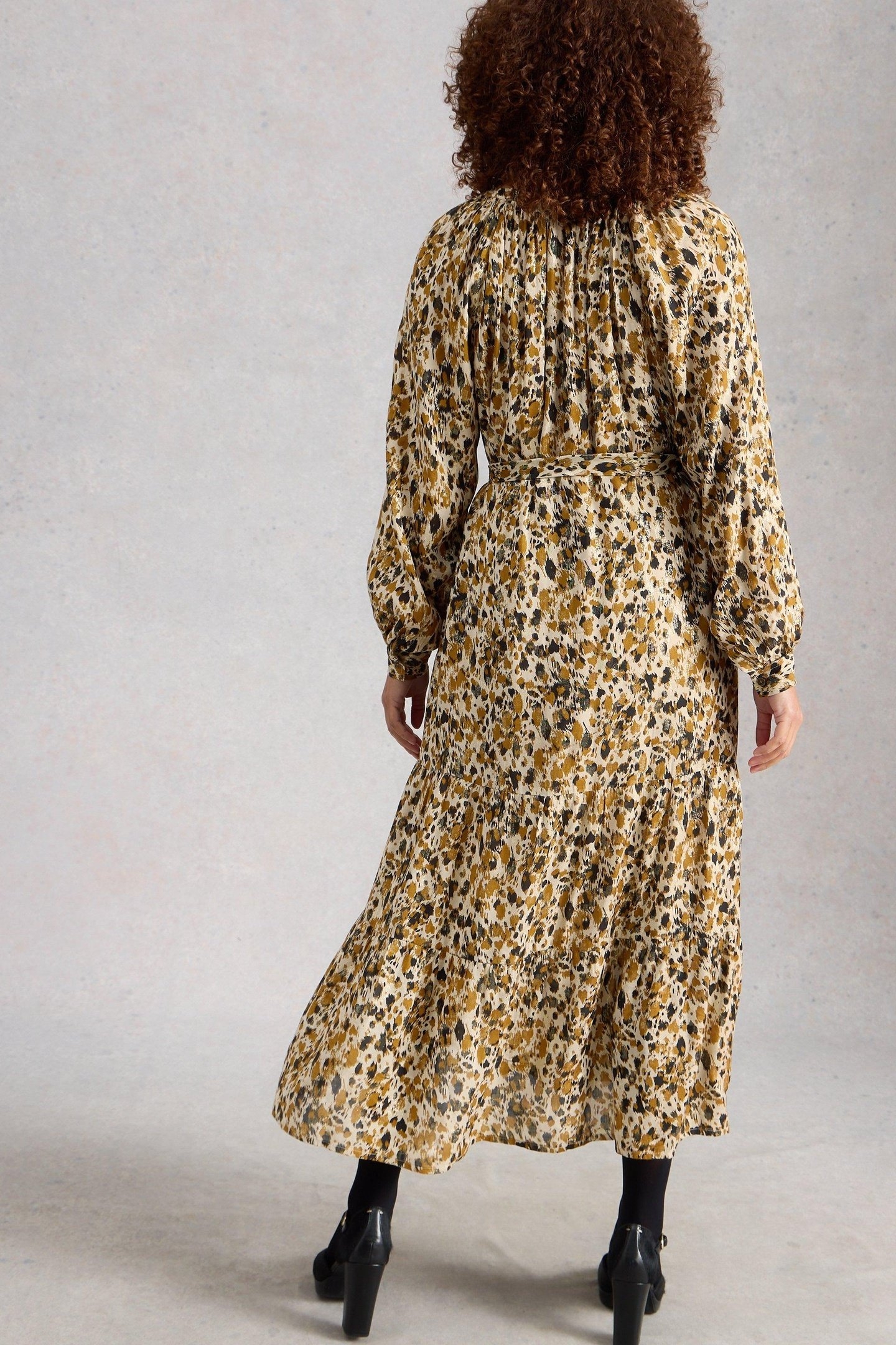 DELILAH METALLIC DRESS CHARTREUSE MULTI 3