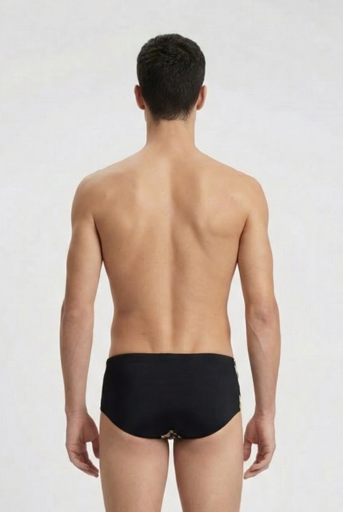 MEN'S ARENA MULTI STRIPES SWIM LOW WAIST BLACK MULTI 2