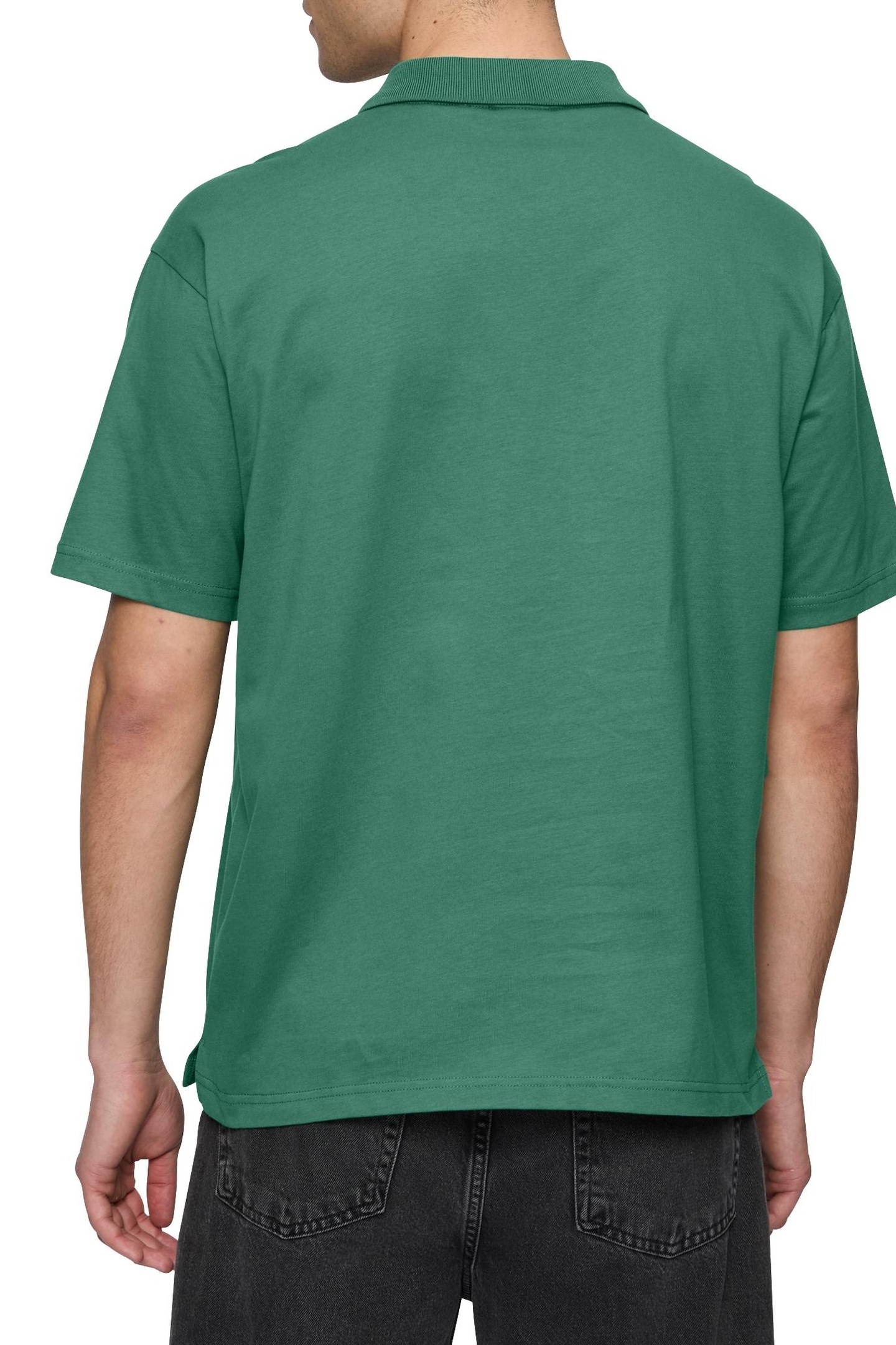 UNISEX BURFORD LOOSE POLO FIR 2