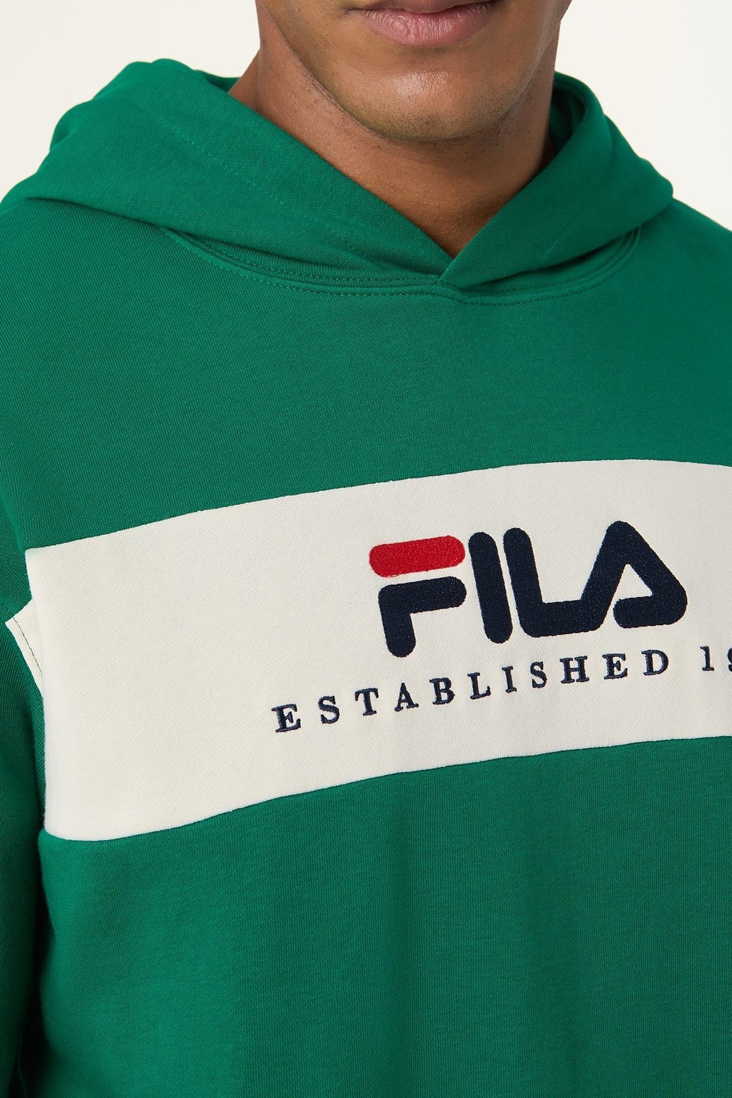 UNISEX VALSERA REGULAR BLOCKED HOODIE GREEN JACKET-EGRET 6