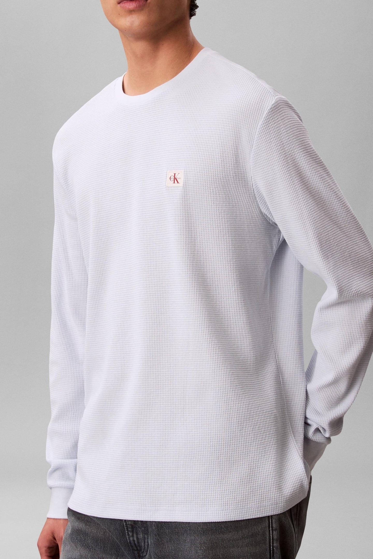 LS WAFFLE BADGE CREWNETEE PLEIN AIR 2