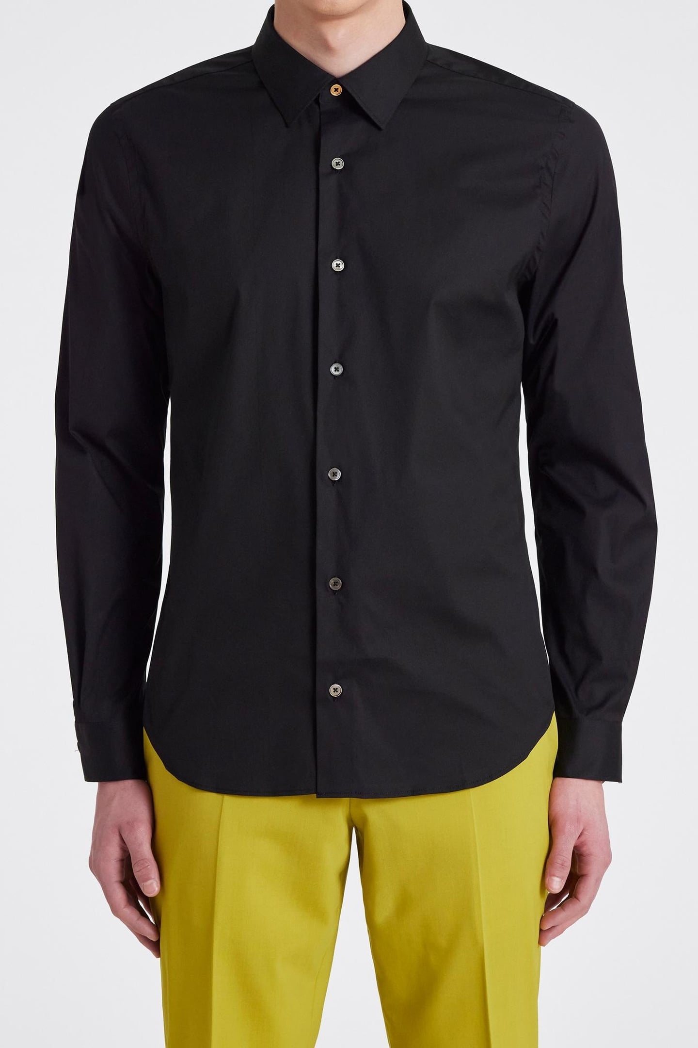 S/C SUPER SLIM SHIRT BLACK 1