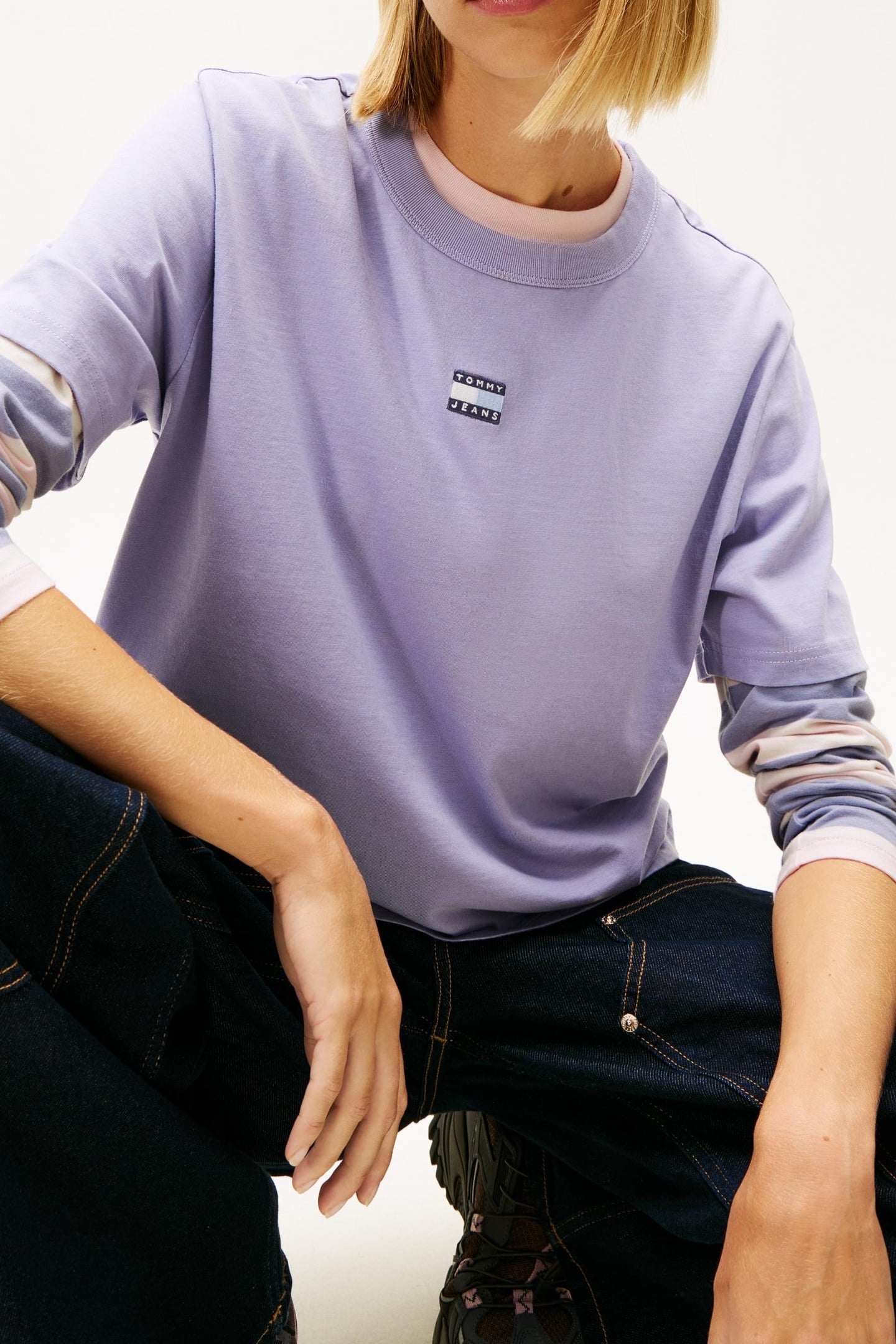 BOXY BADGE TEE PERIWINKLE DUSK 2