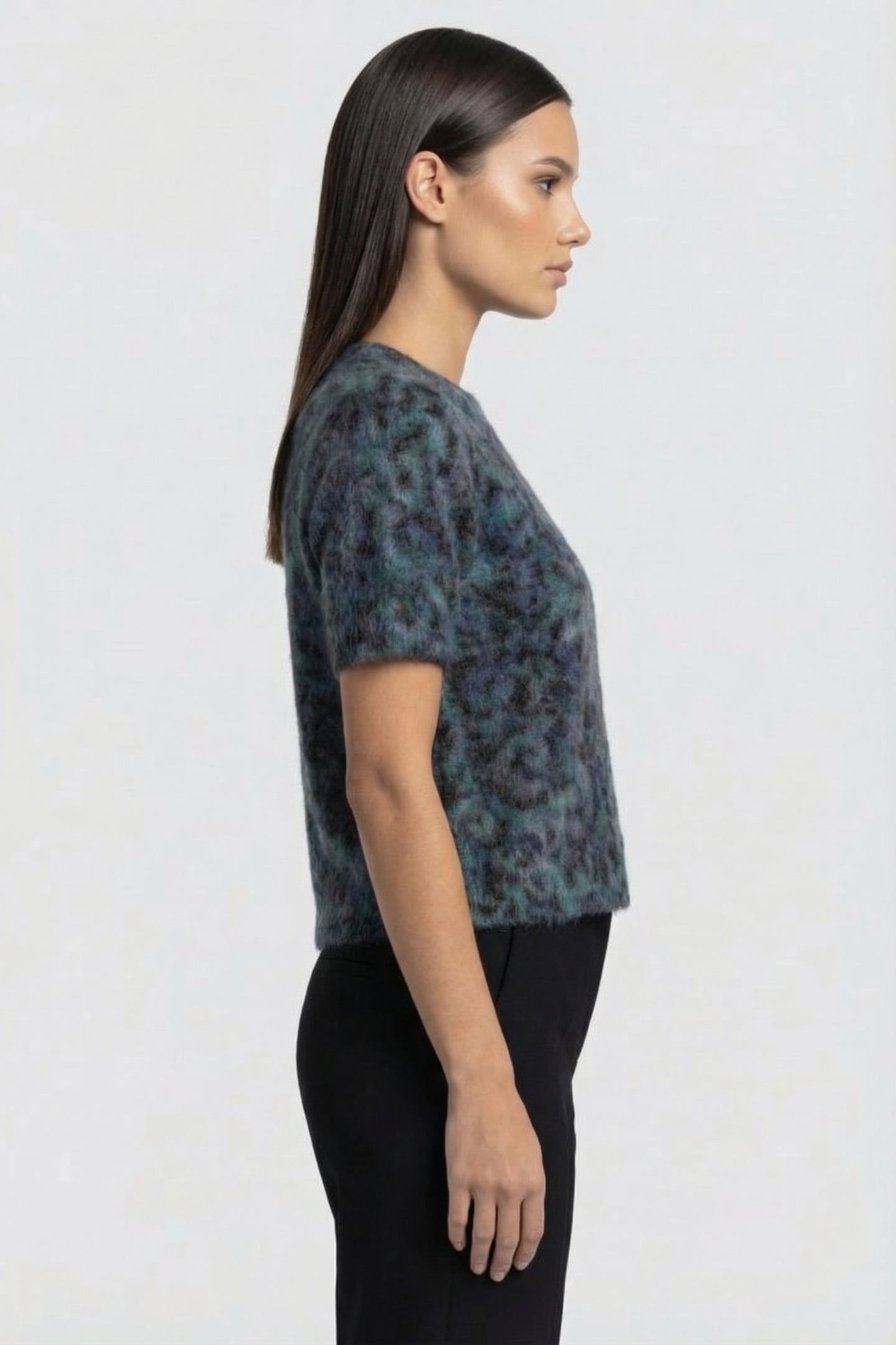 KNITTED SS TOP PETROL GREEN 3