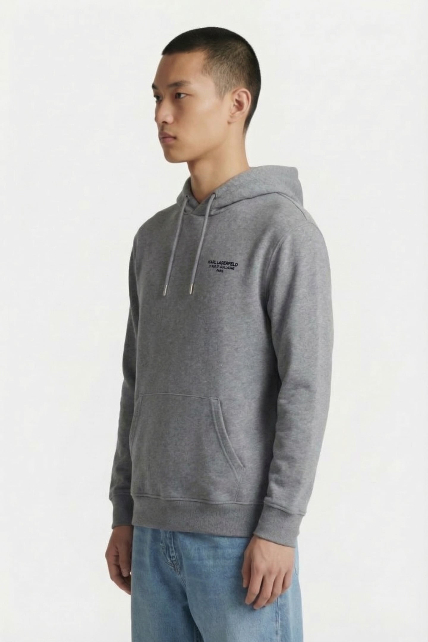 DARKGREY MELANGE SWEAT HOODY 3