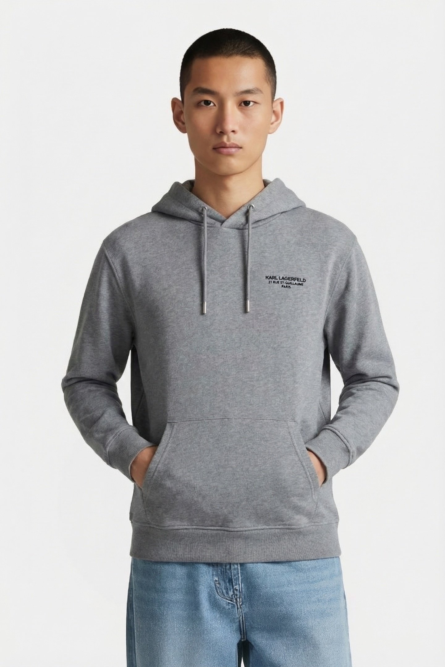 DARKGREY MELANGE SWEAT HOODY 1