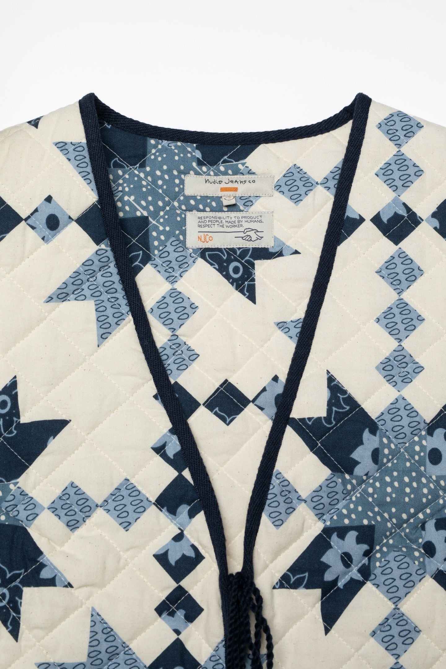 LILL QUILTED COTTON VEST OFF WHITE 3