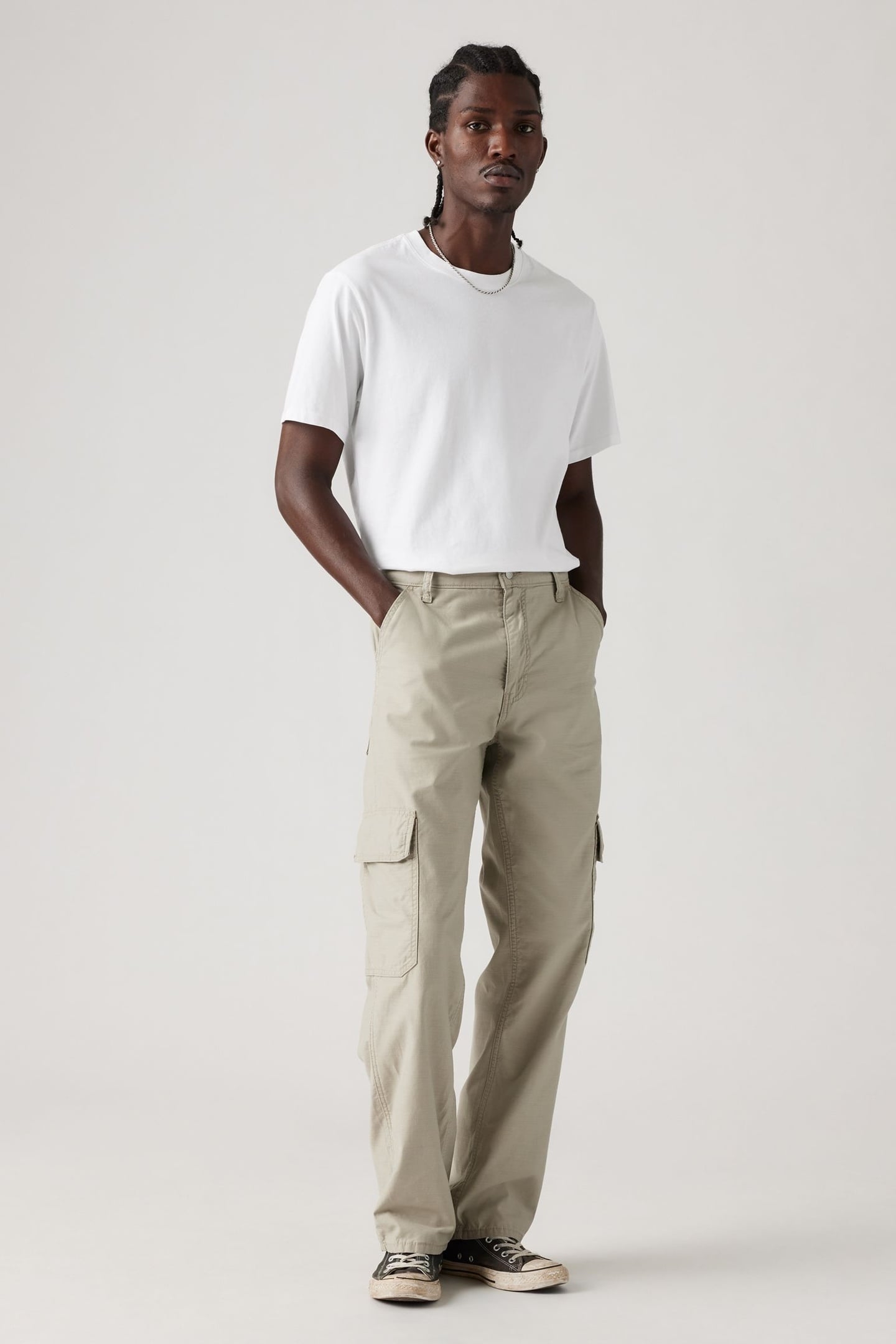 568 LOOSE STRAIGHT CARGO VINTAGE KHAKI 1