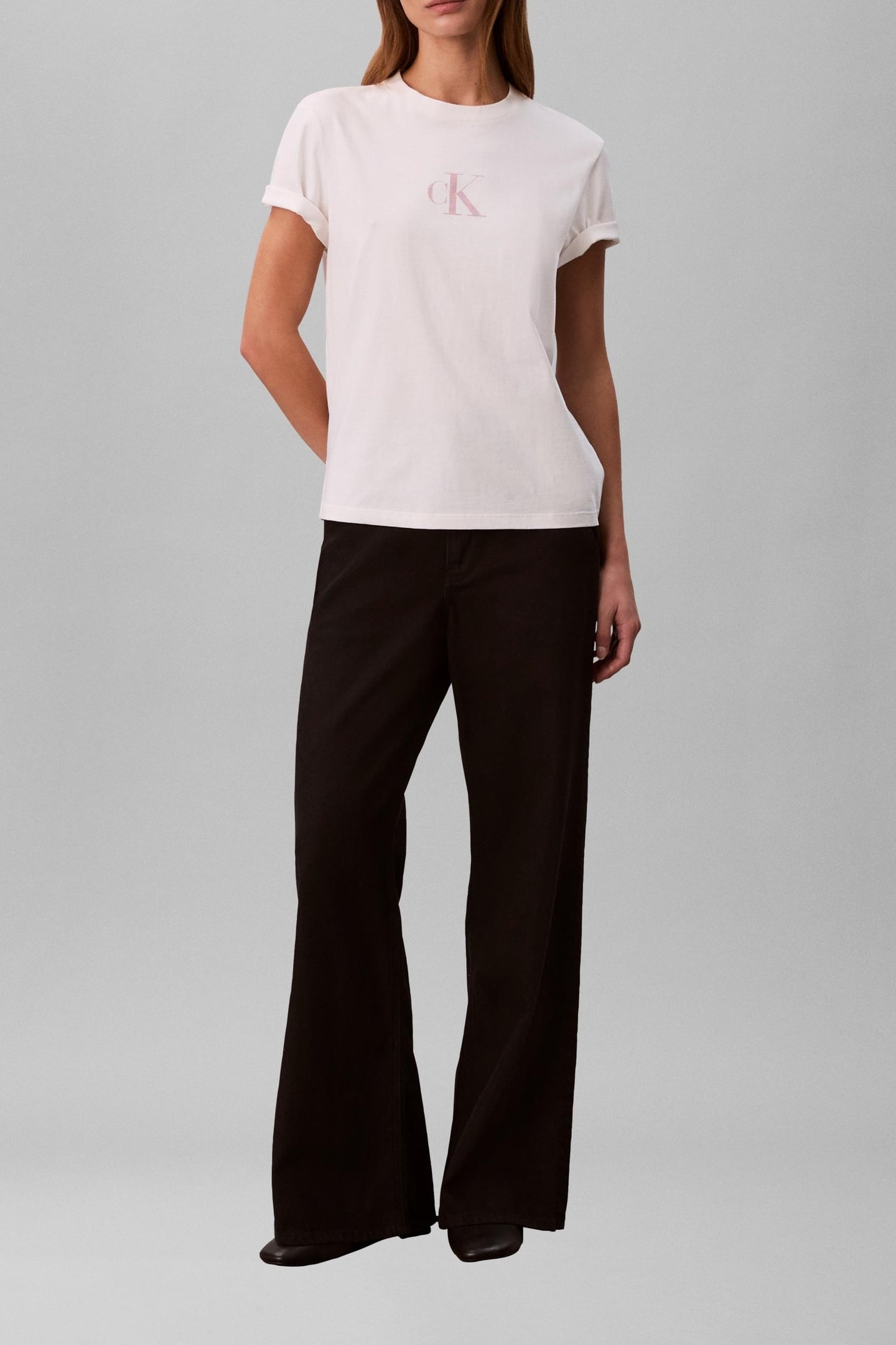 SS CLASSIC FOIL TEE WHITE GREIGE 1