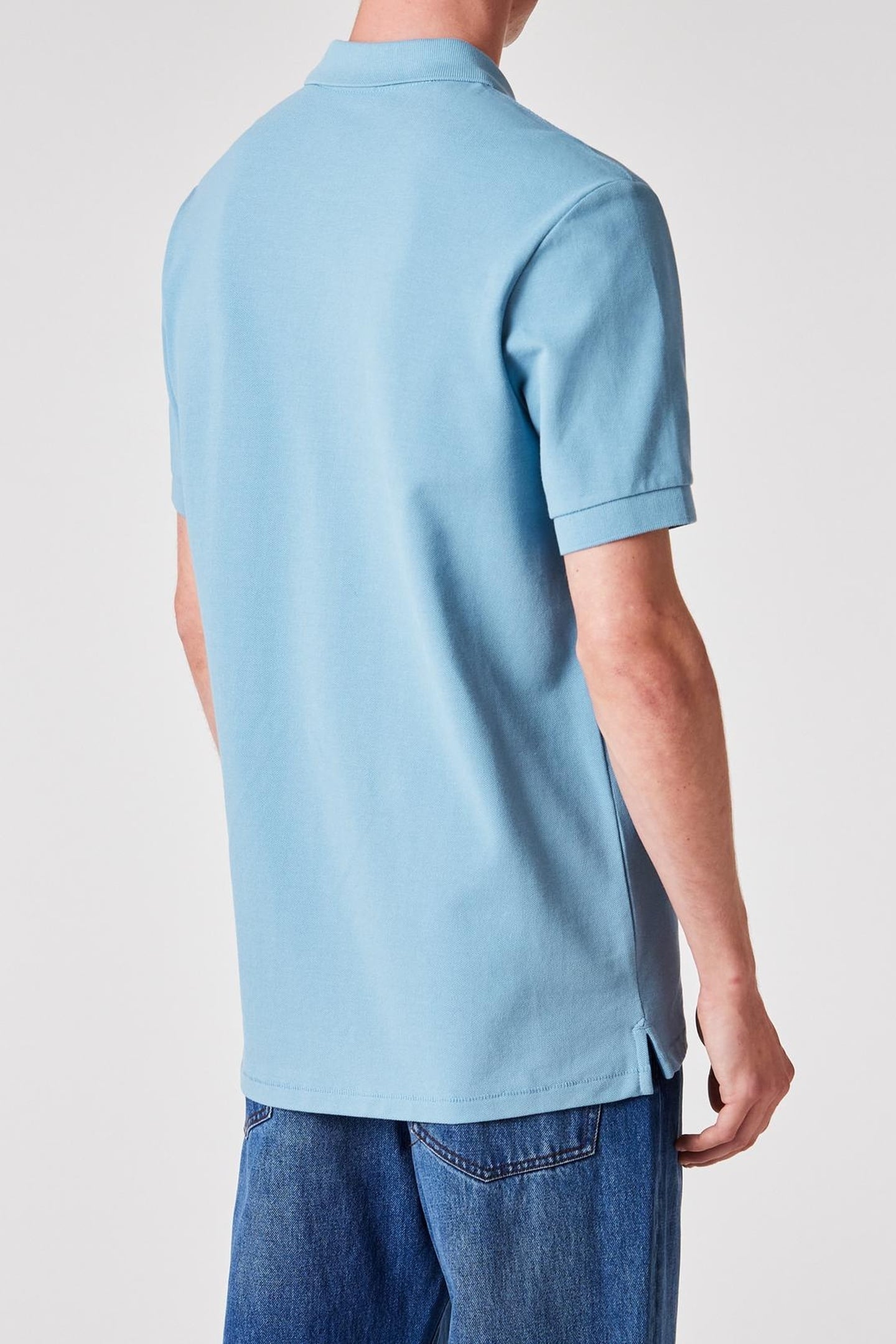 REG FIT SS POLO SHIRT ZEBRA LIGHT BLUE 3