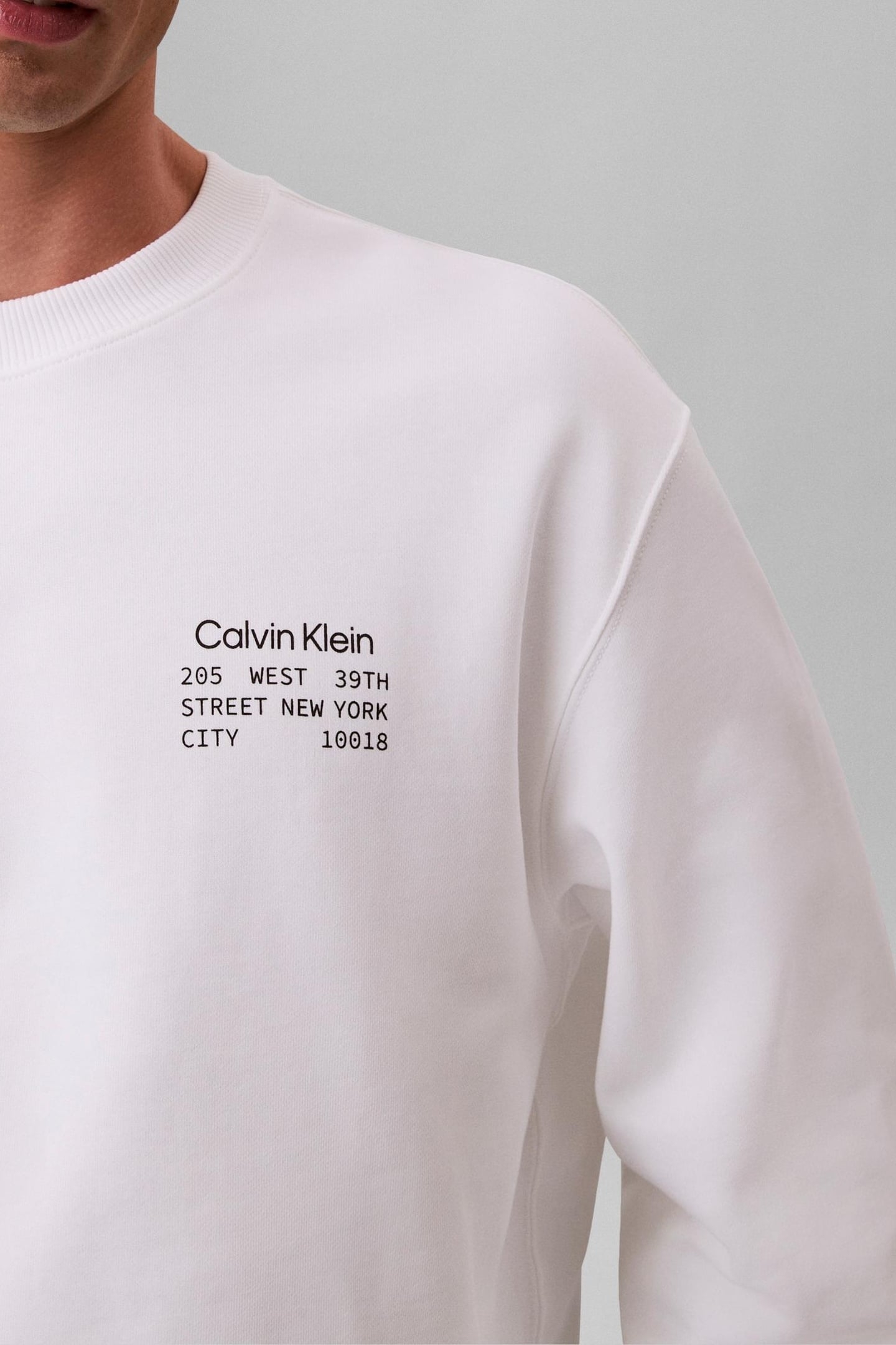 LS EU 350TERRY GRAPHIC SWEATSHIRT BRIGHT WHITE 6