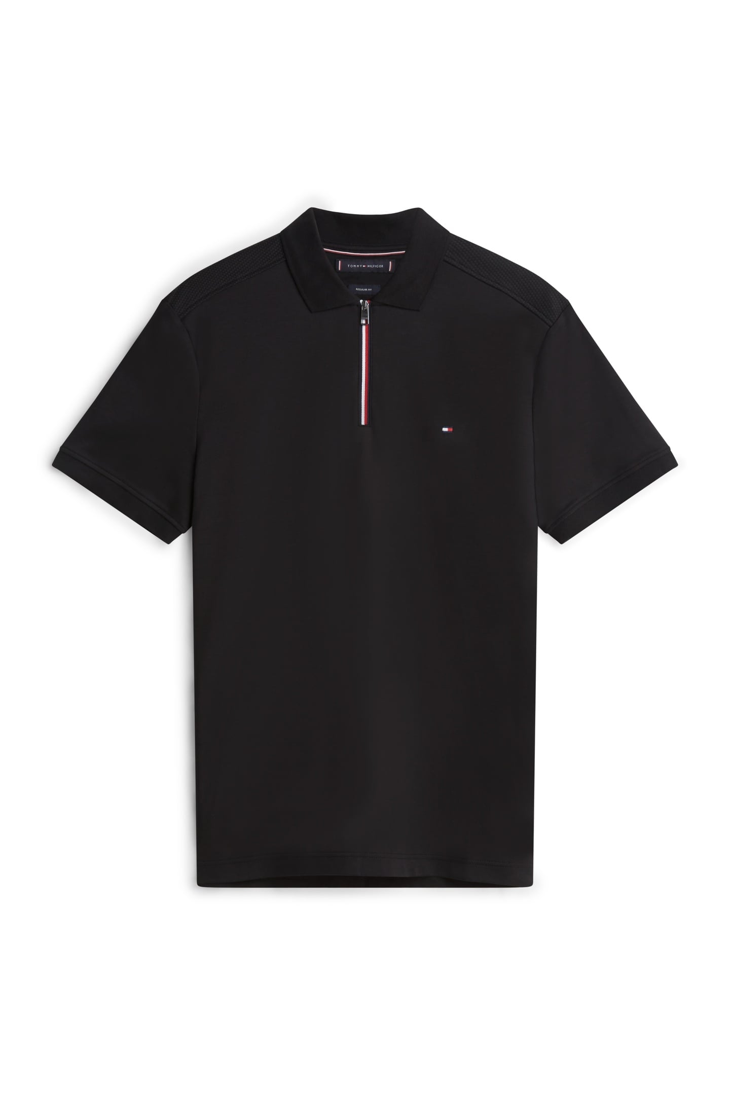 LIQUID COTTON ZIPPER POLO BLACK 5