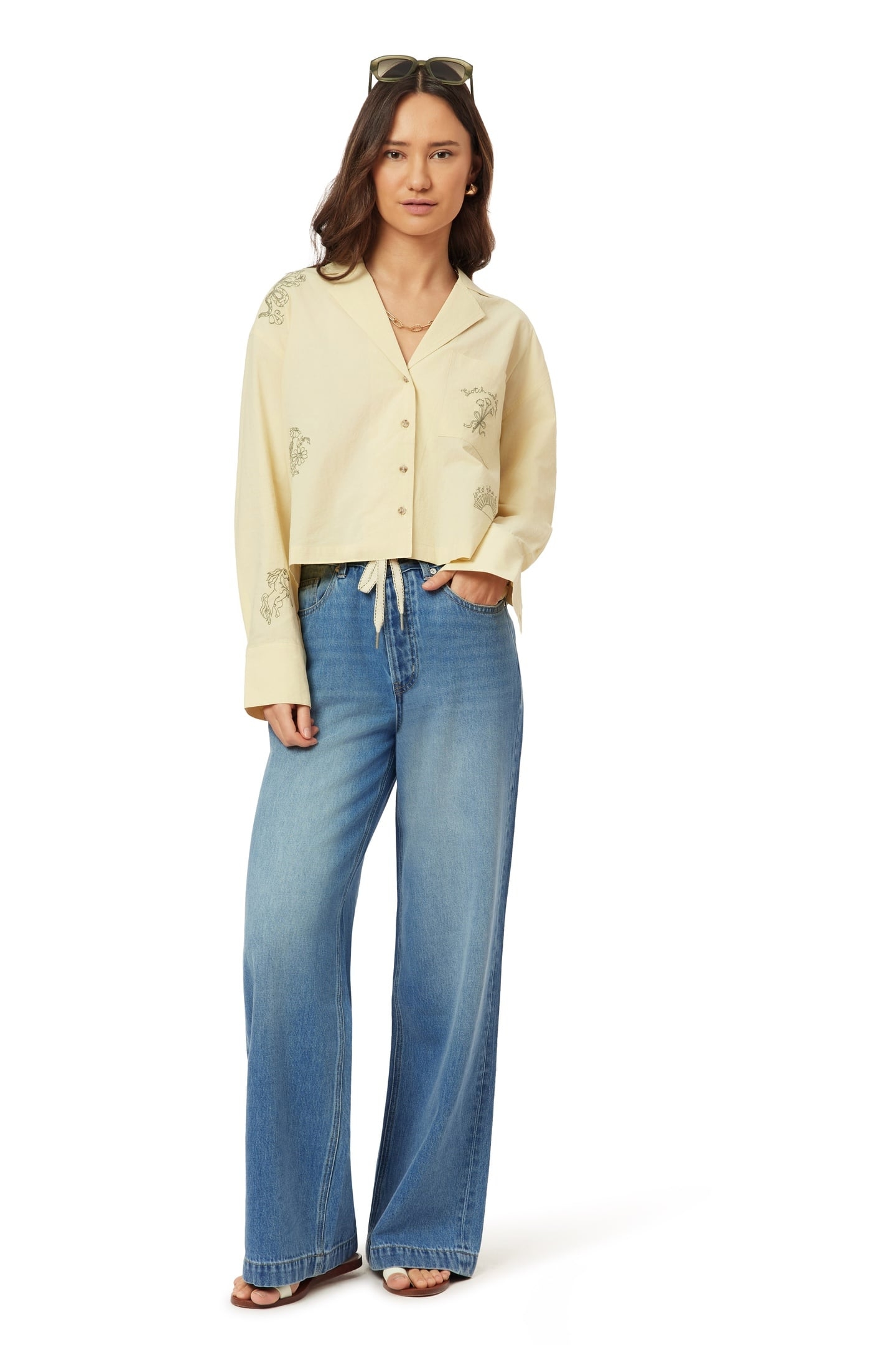 EMBROIDERED SHIRT CHINO GREEN 1