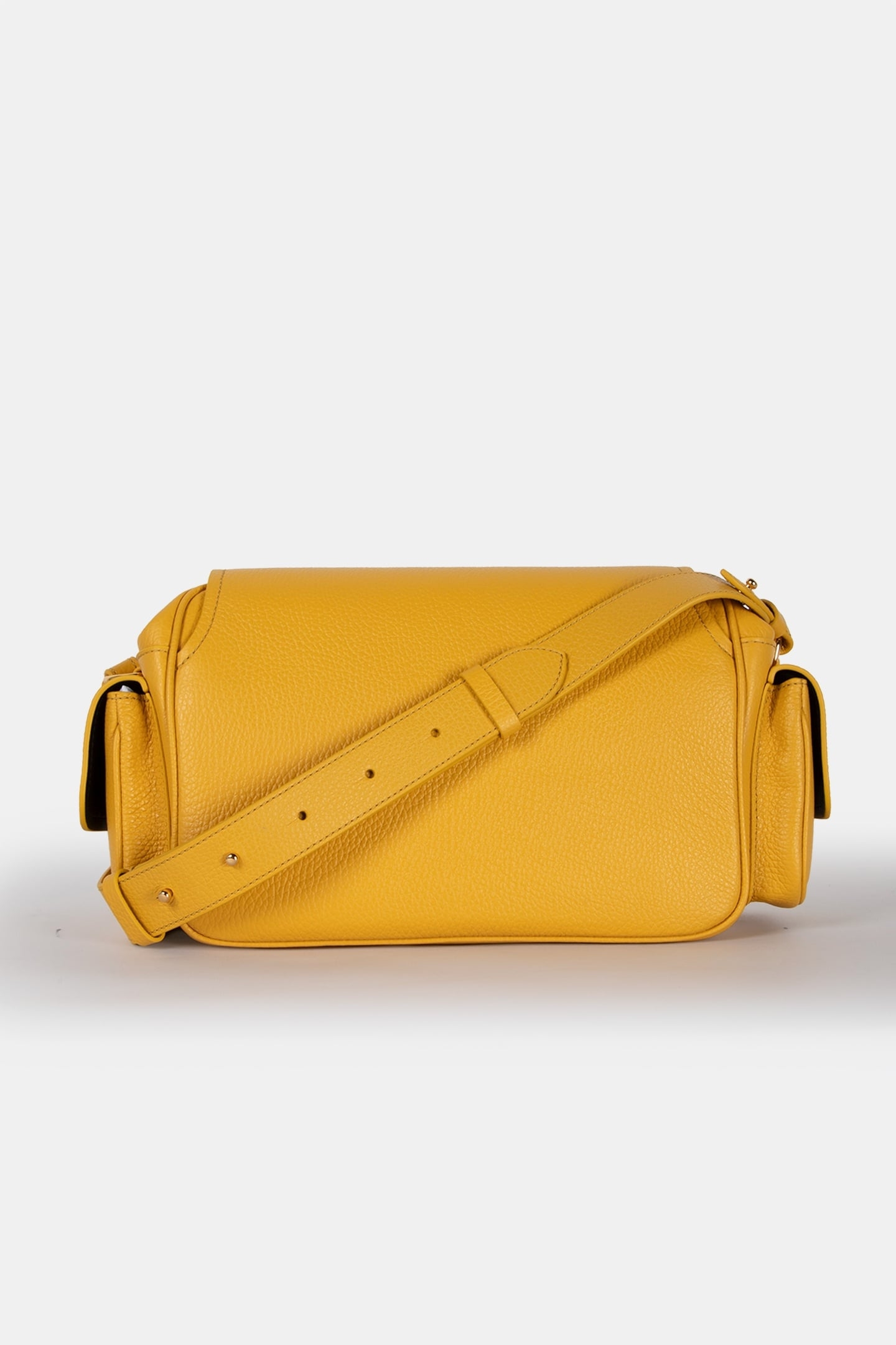 SATCHEL CROSS BODY BAG WITH STRAP DETAIL IN YELLOW 4
