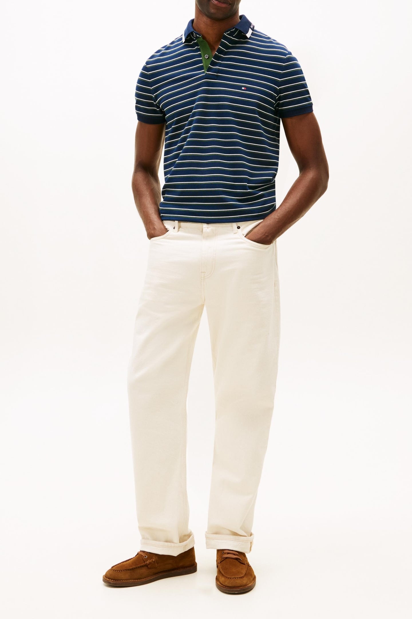 PIQUE GRAFIC COLLAR POLO DARK NIGHT NAVY/ARTIC SPRUCE 5