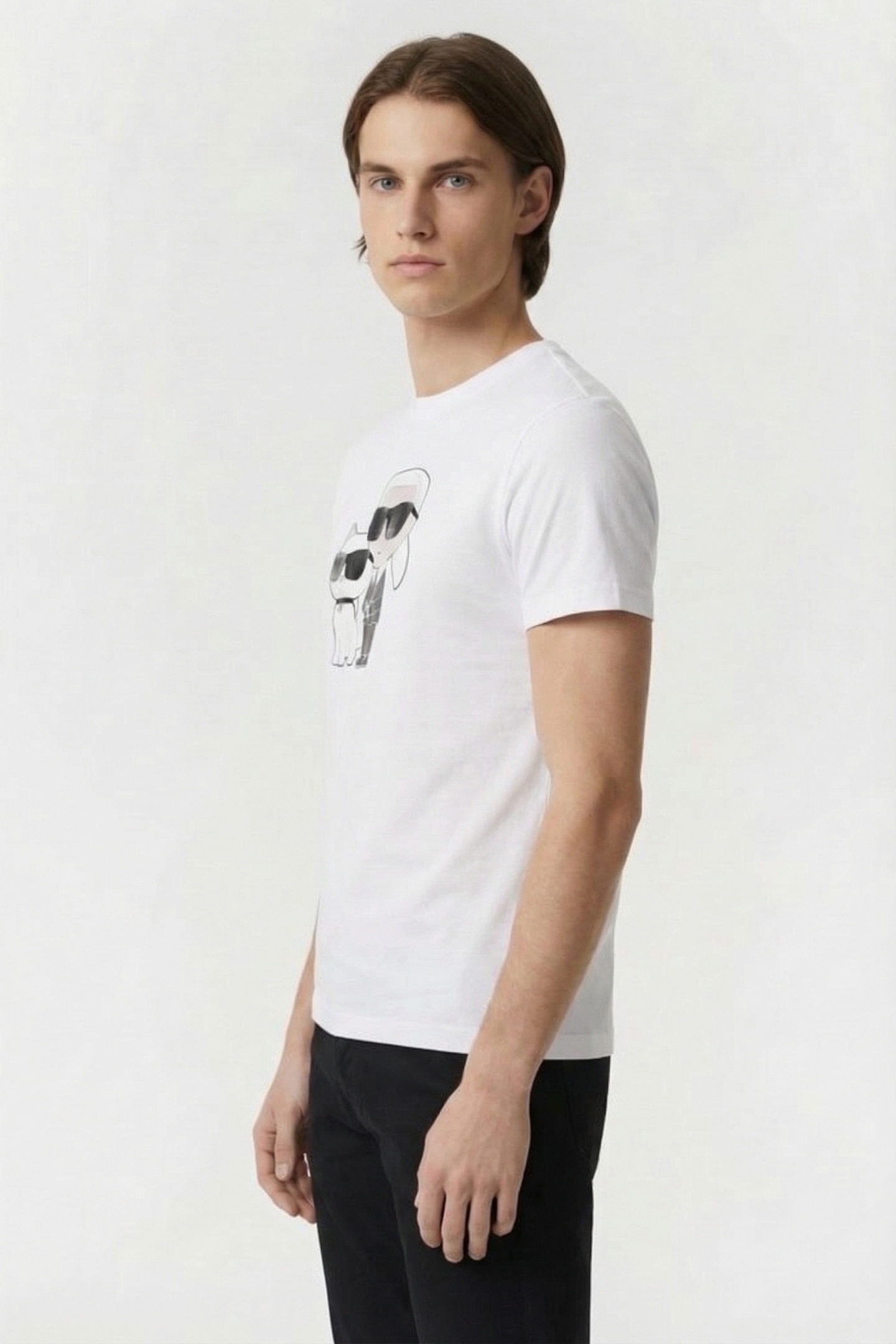 WHITE T-SHIRT CREWNECK 2