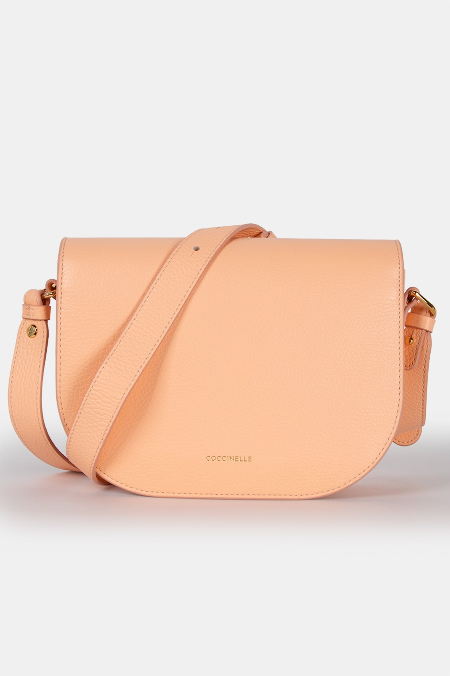 LEATHER CROSS BODY BAG IN PEACH 4
