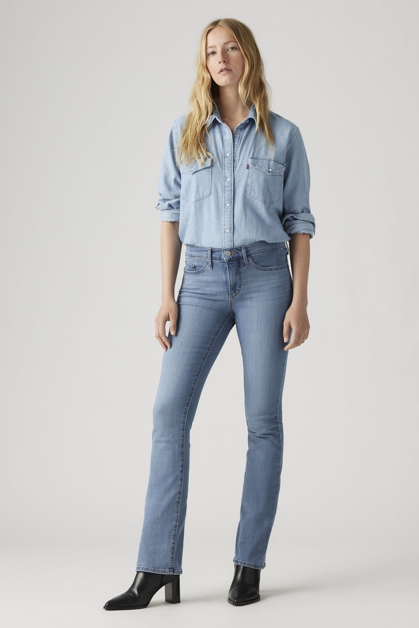 315 SHAPING BOOTCUT JEANS BLUE 1