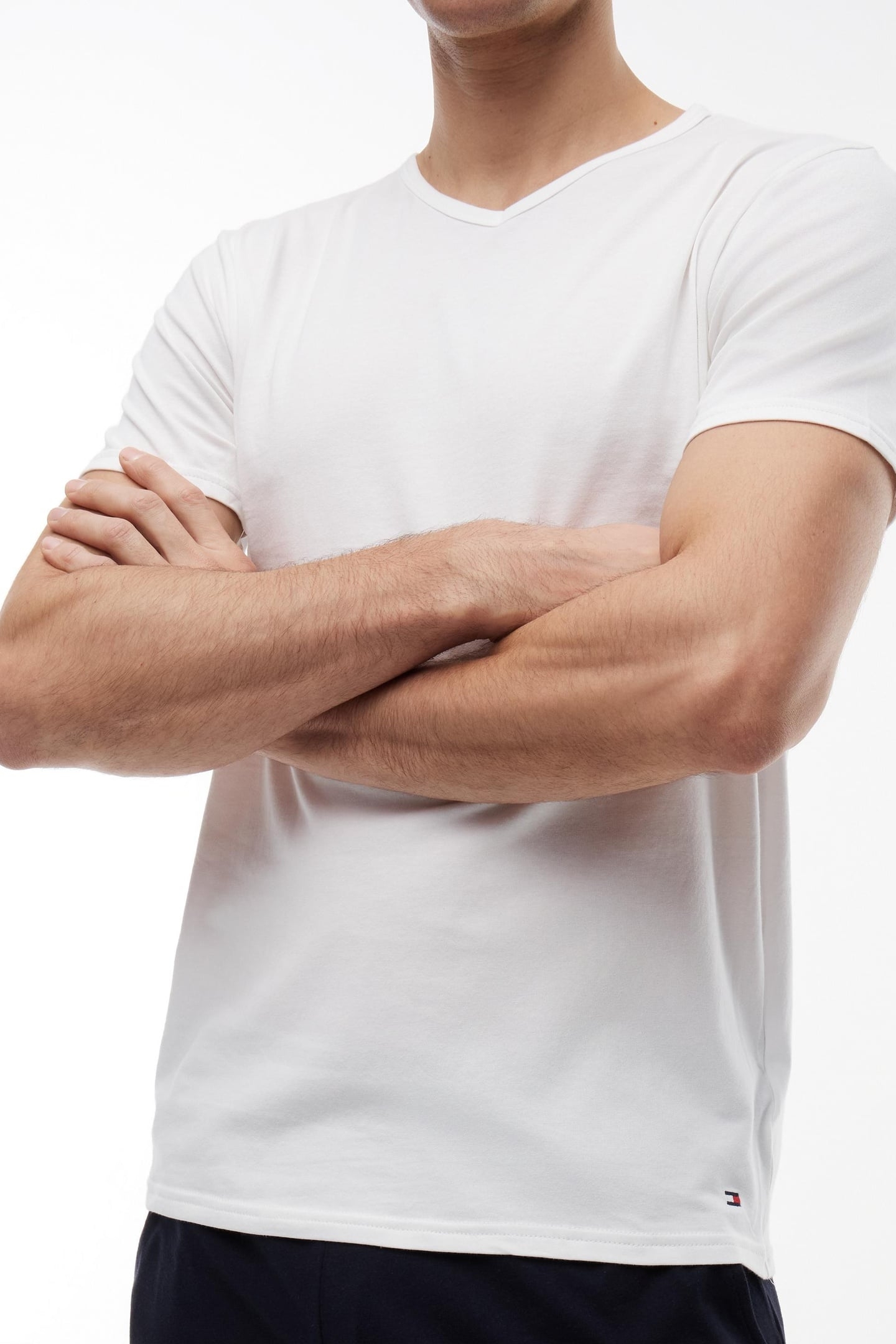 3-PACK STRETCH V-NECK TEE WHITE 6