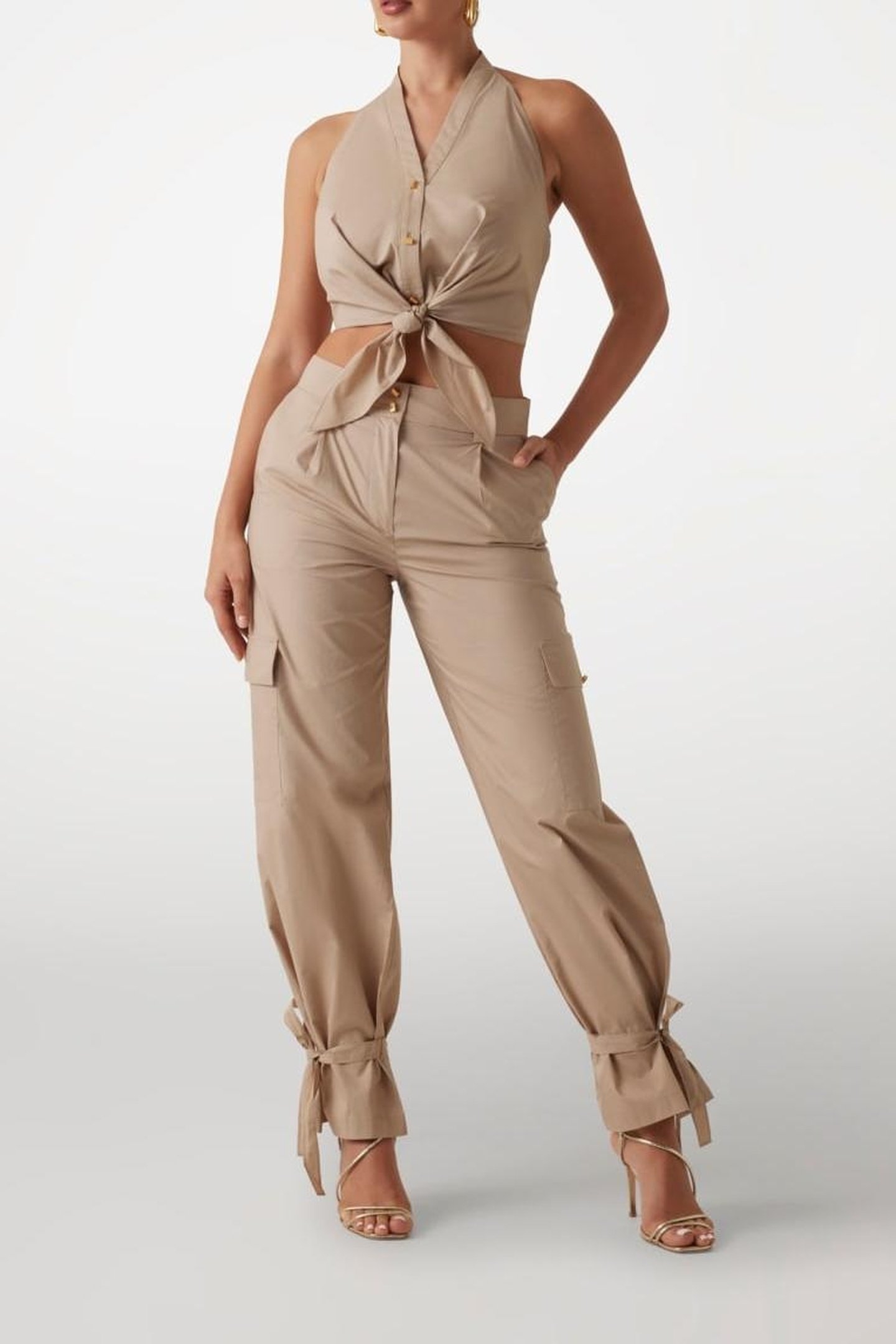 MARCIANO BY GUESS PAT CARGO PANT NATURAL ALMOND 1