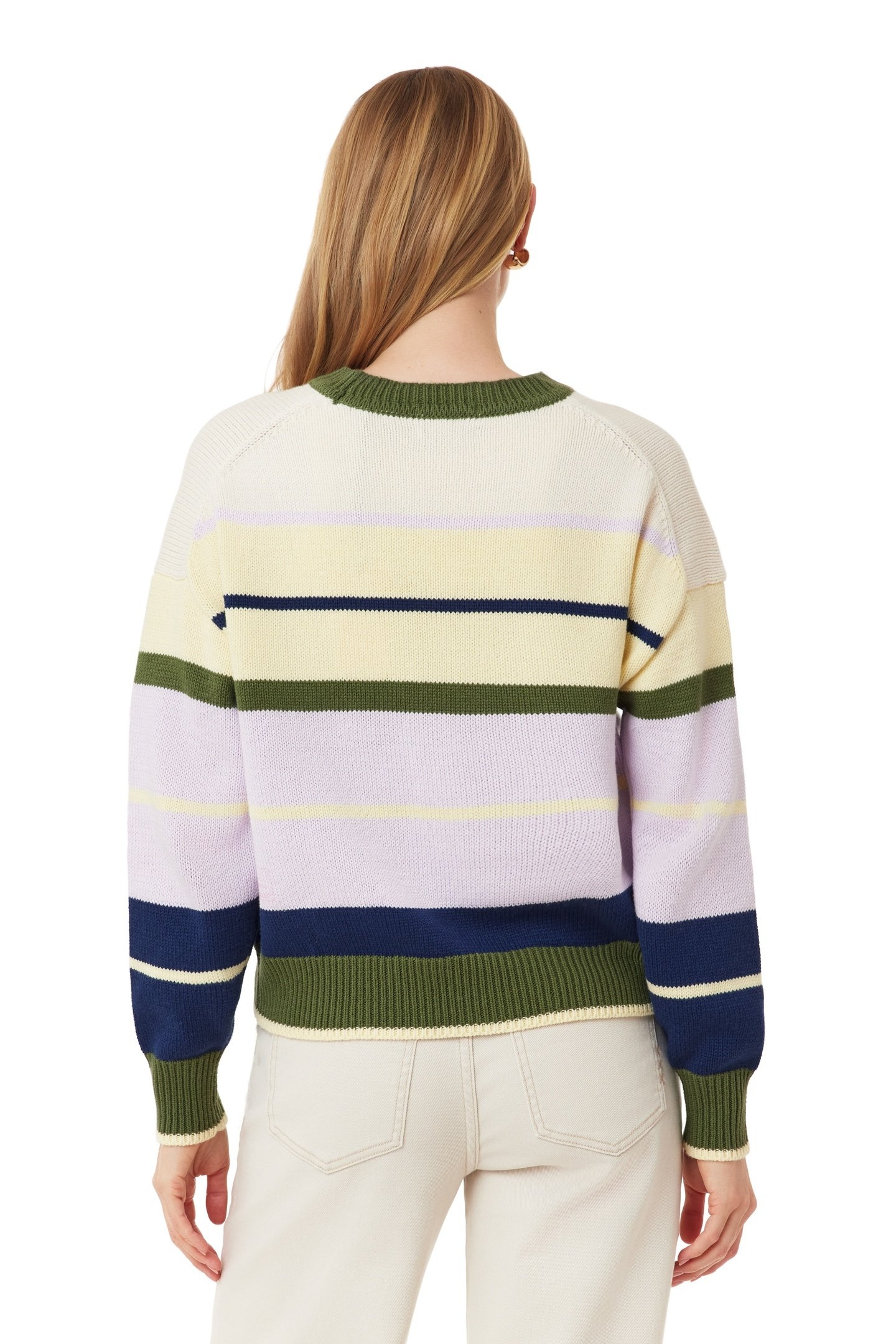 CREW NECK PULLOVER GARDEN GREEN MIX 5