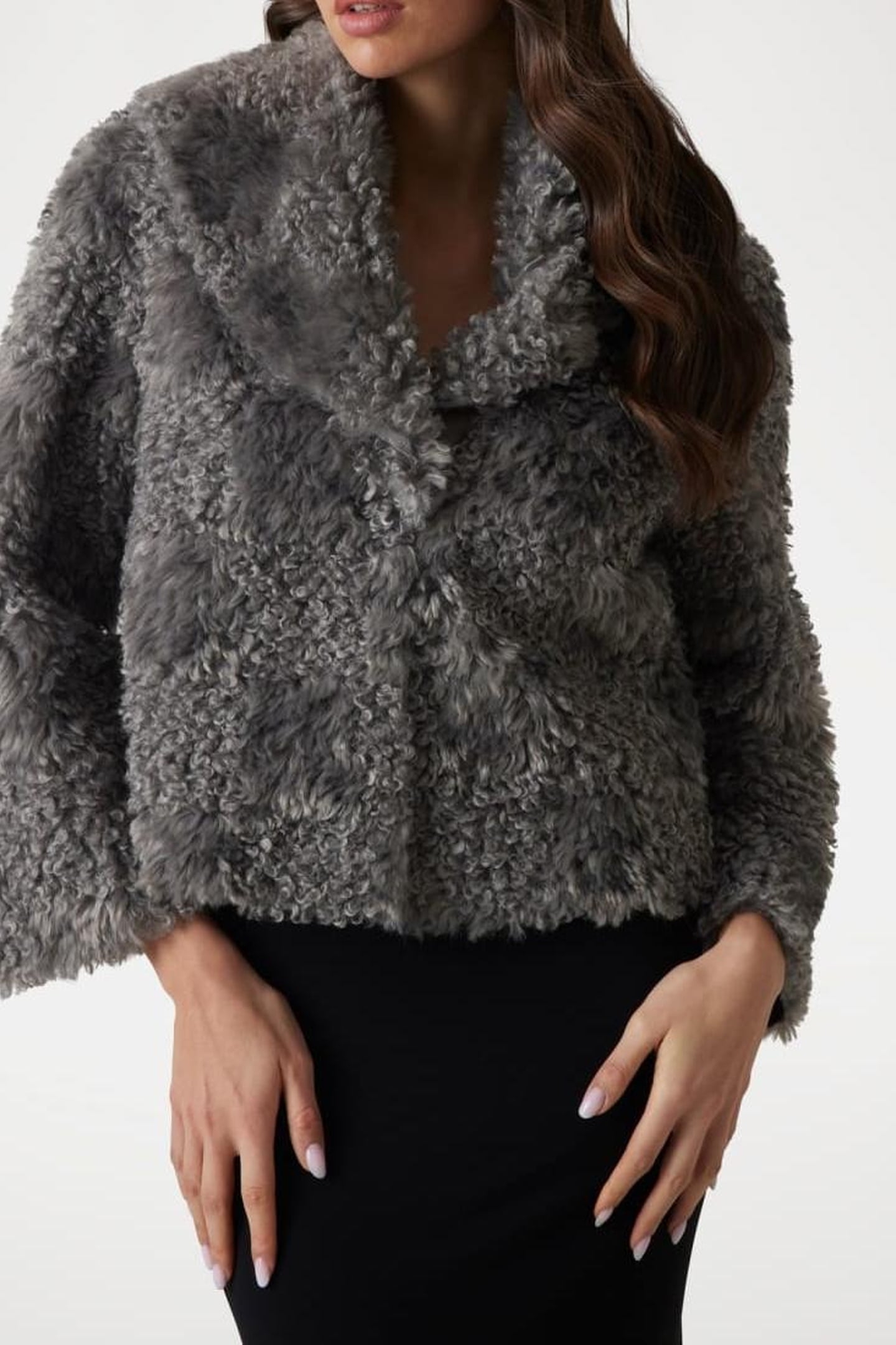 MARCIANO BY GUESS MARGOT SHORT FAUX FUR EARTHEN CLAY 5