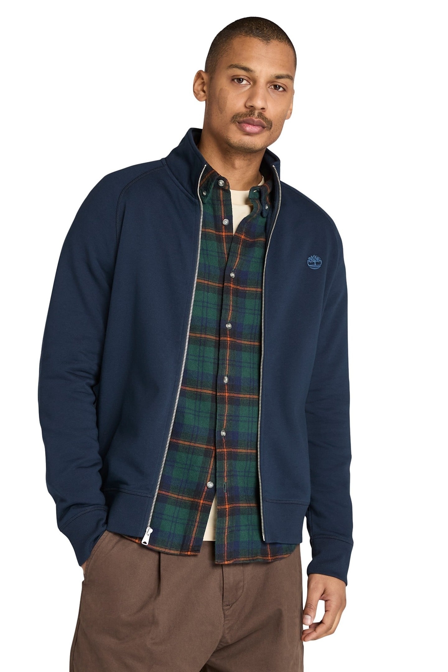 EXETER RIVER BRUSHED BACK FULL ZIP FUNNEL NECK DARK SAPPHIRE 2