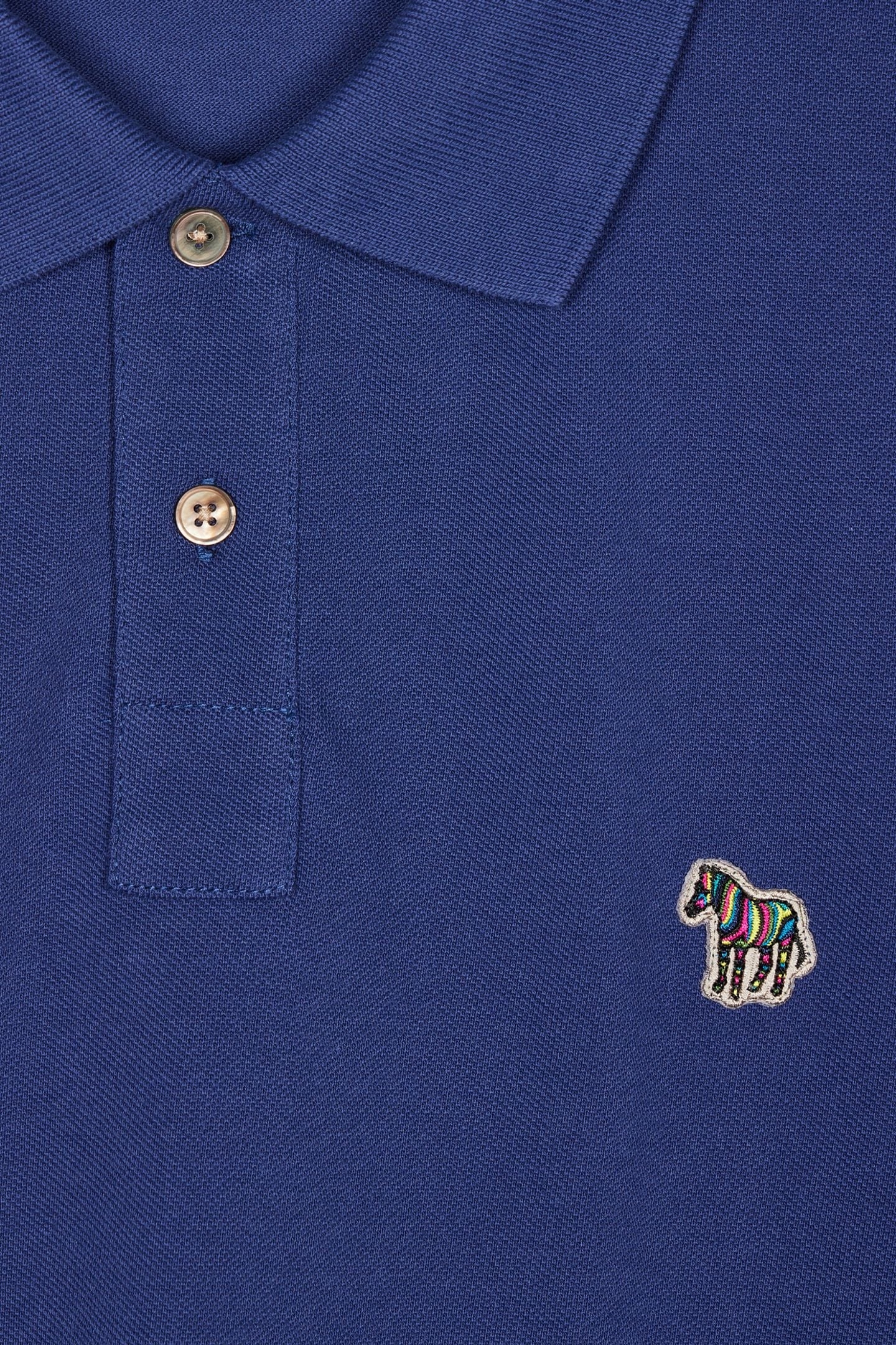 REG FIT SS POLO SHIRT ZEBRA INDIGO 3