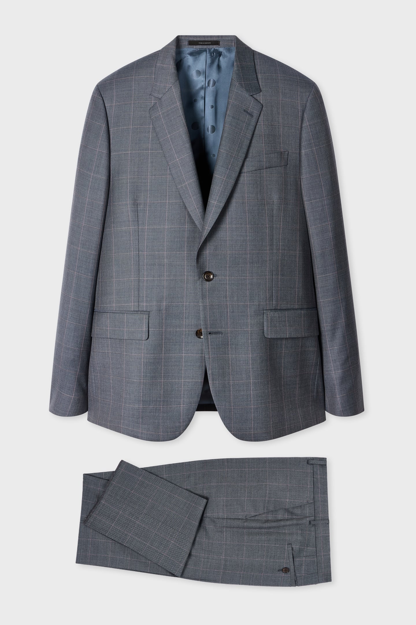 TAILORED FIT 2 BUTTON SUIT GREYISH BLUE 3