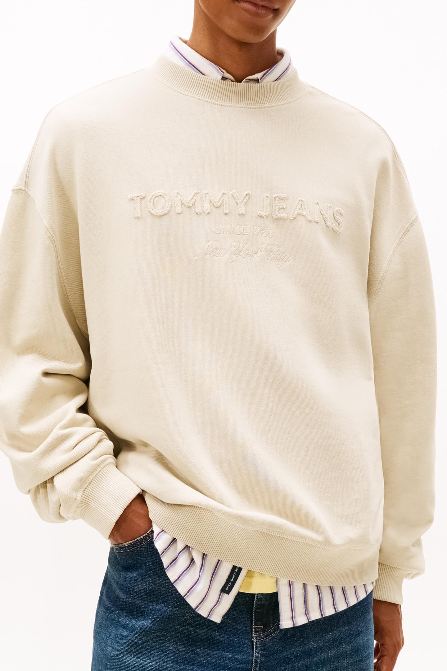 CLASSIC 90S TONAL LOGO WASHED SWEATSHIRT GULF SAND 3