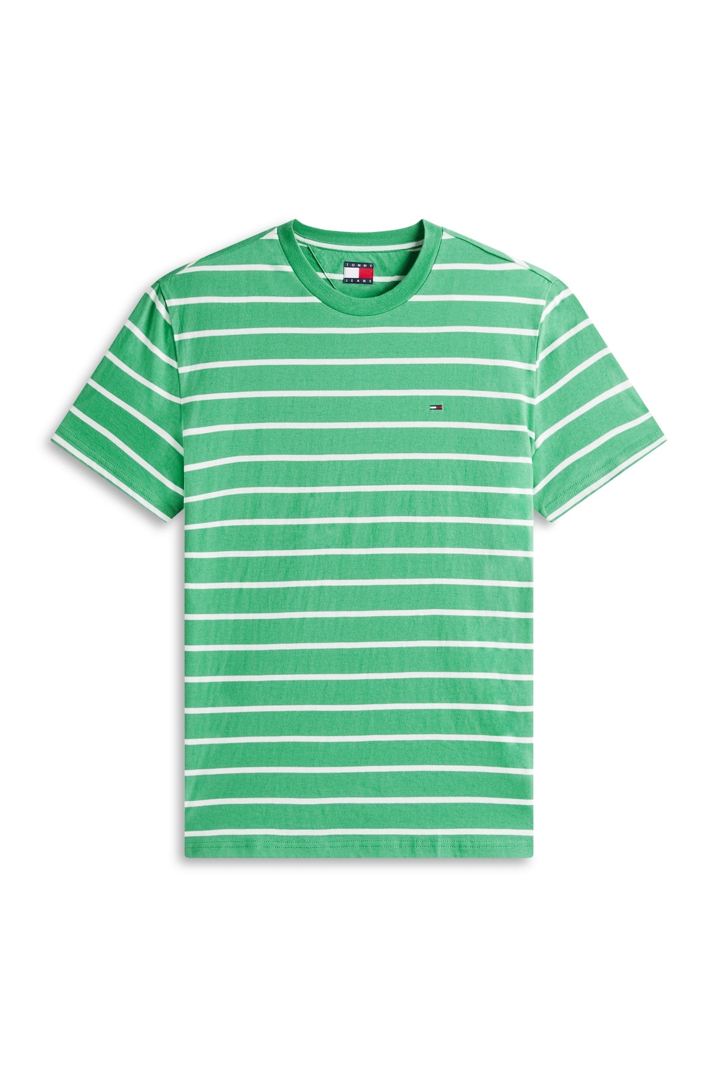 REGULAR STRIPE SS TEE BAHAMA GREEN STRIPE 4