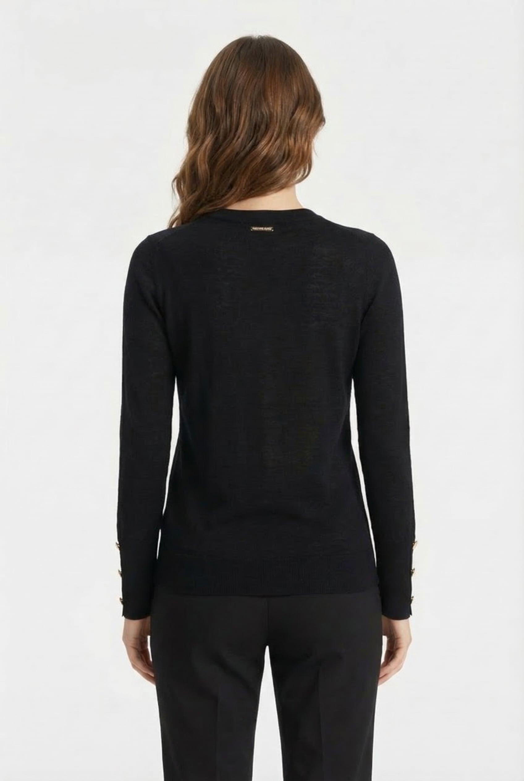 MERINO SNAP SLV LS SWEATER BLACK 2