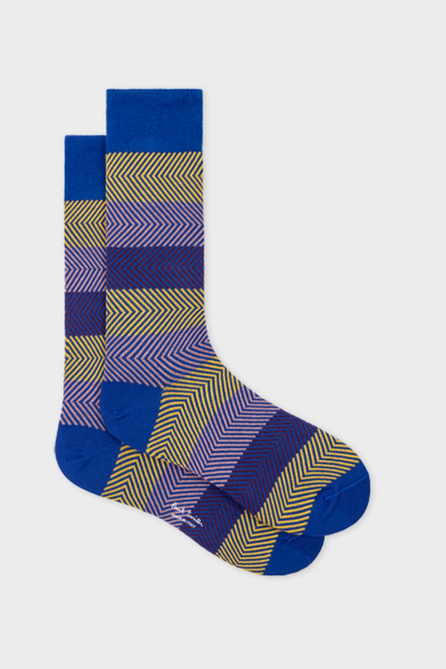 SOCK HERMAN ZIGZAG COBALT BLUE 3