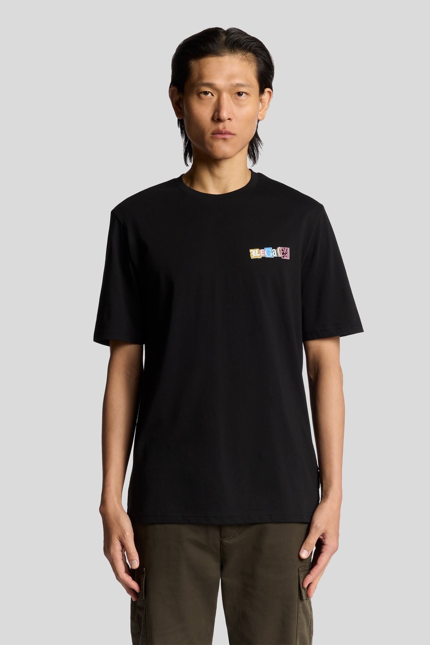 PAPER LETTERS GRAPHIC T-SHIRT JET BLACK 2