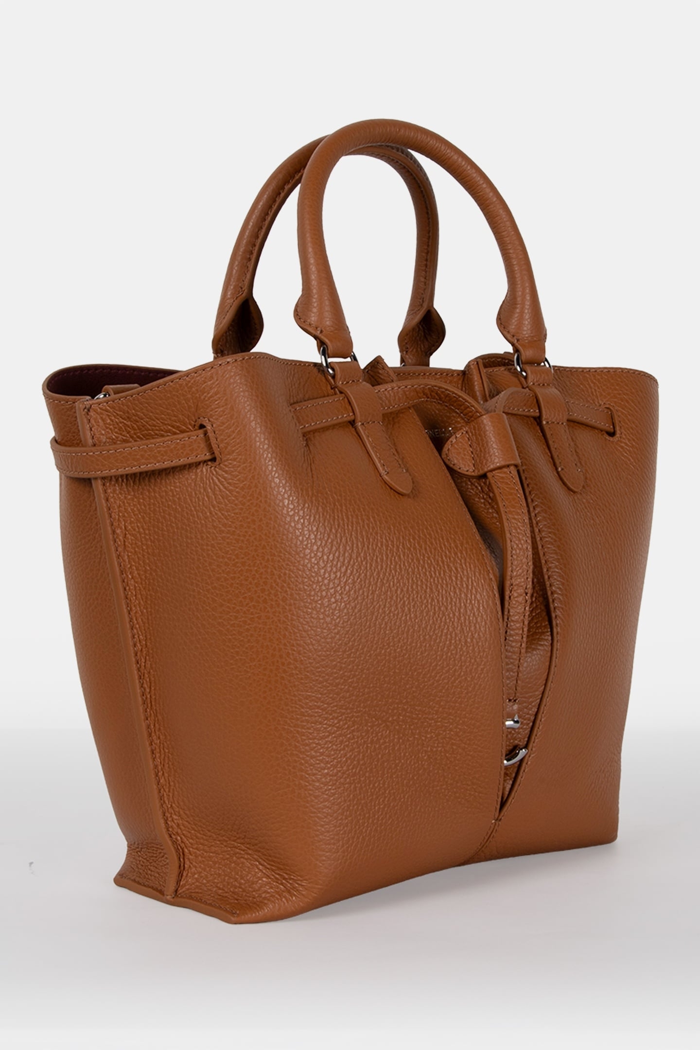 MEDIUM LEATHER TOTE BAG IN BROWN 3