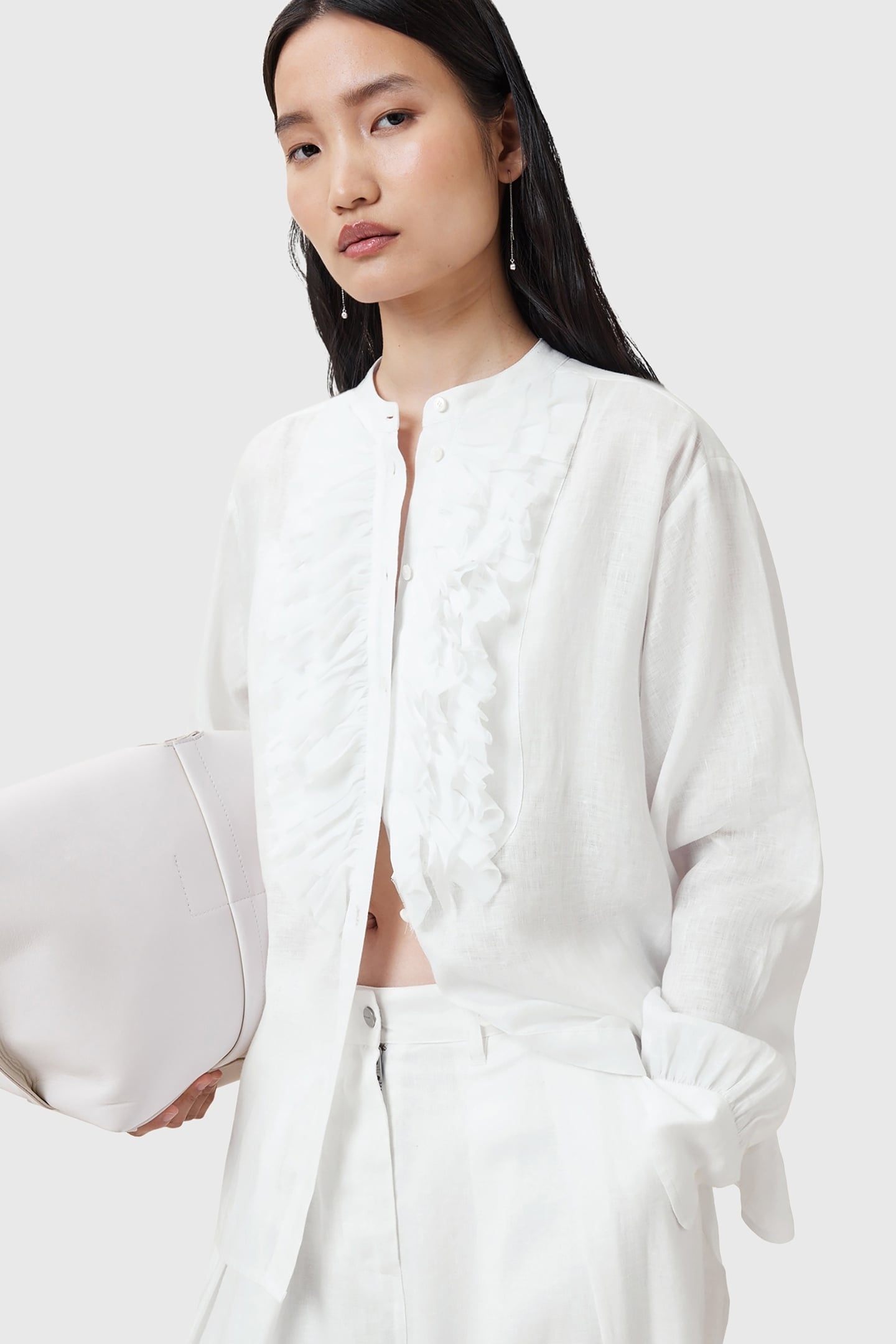 CASSIA LINEN SHIRT CHALK WHITE 8