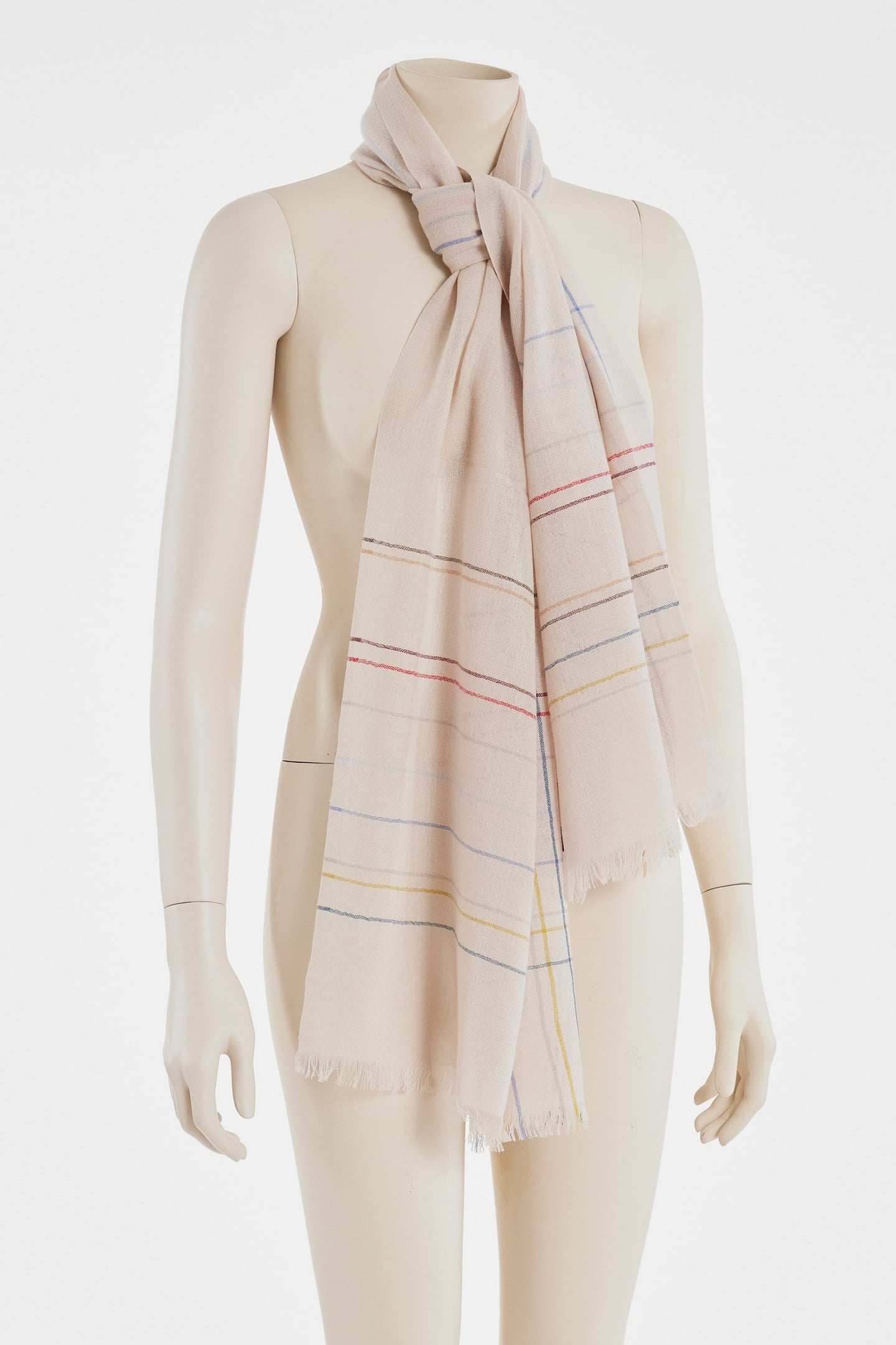 WOSCARF BRKN SIG CHCK OFF WHITE 2