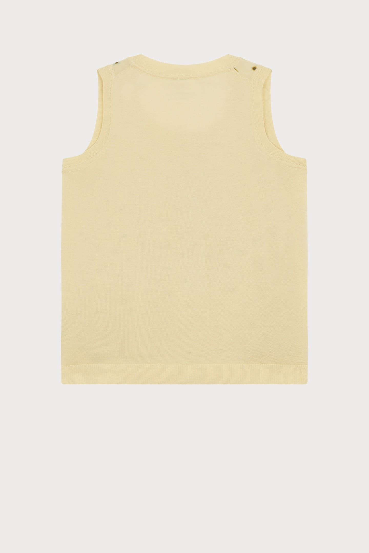 KNITTED VEST WOVEN FRONT YELLOW 3