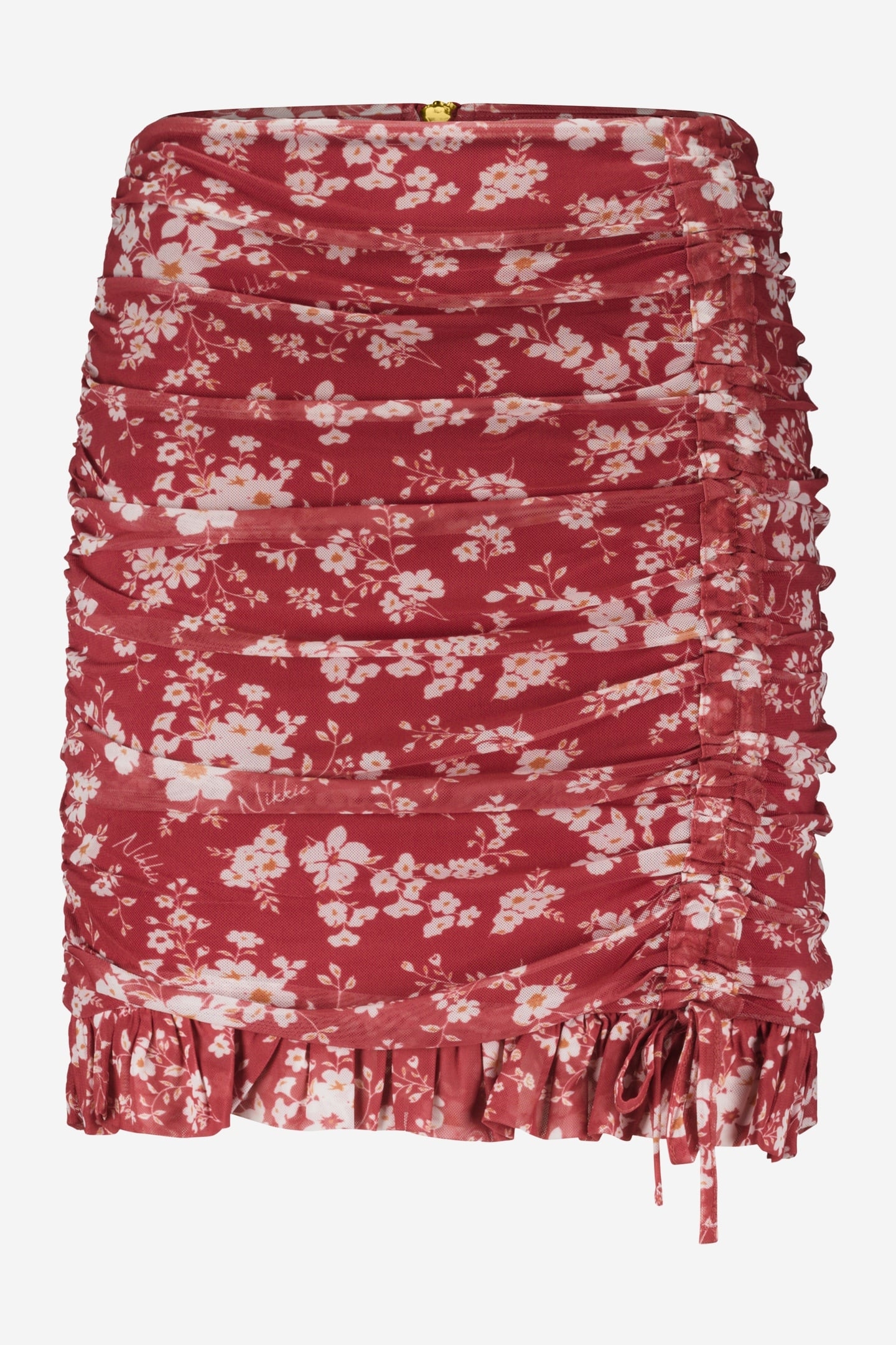 FLOWER SKIRT OFF WHITE/CANDY RED 1