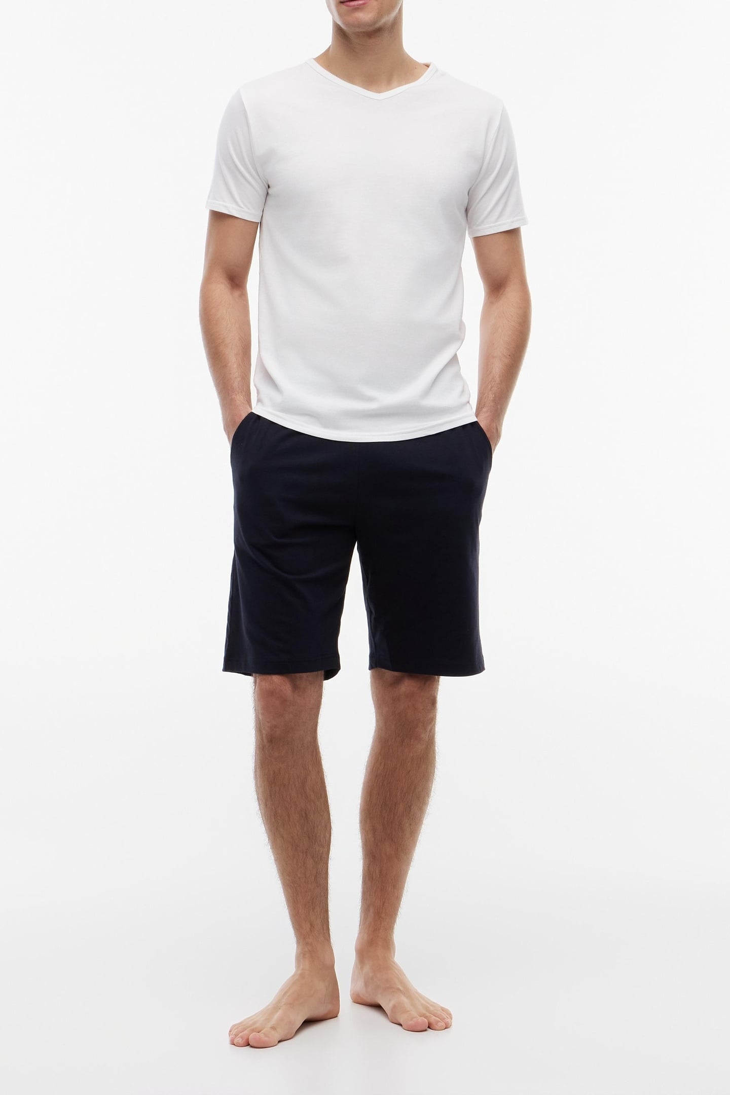 3-PACK STRETCH V-NECK TEE WHITE 5