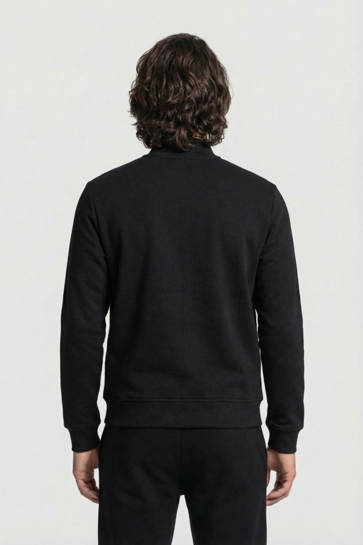 BLACK SWEAT ZIP JACKET 2