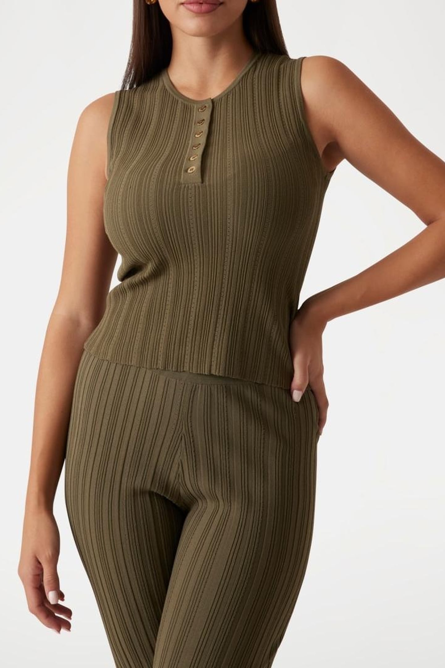 MARCIANO BY GUESS GIADA SLV SWEATER TOP ARMY OLIVE 2