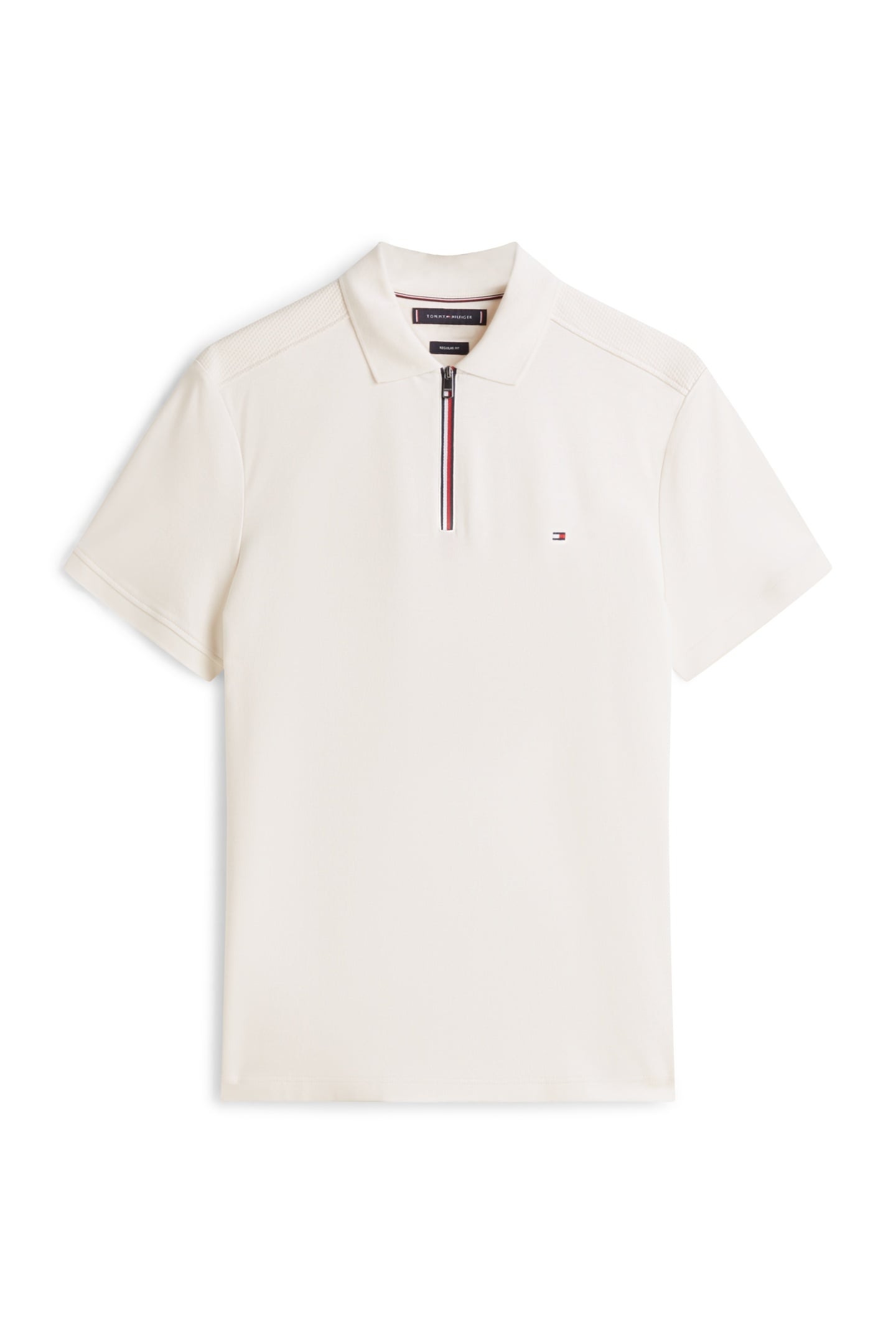 LIQUID COTTON ZIPPER POLO IVORY PETAL 5
