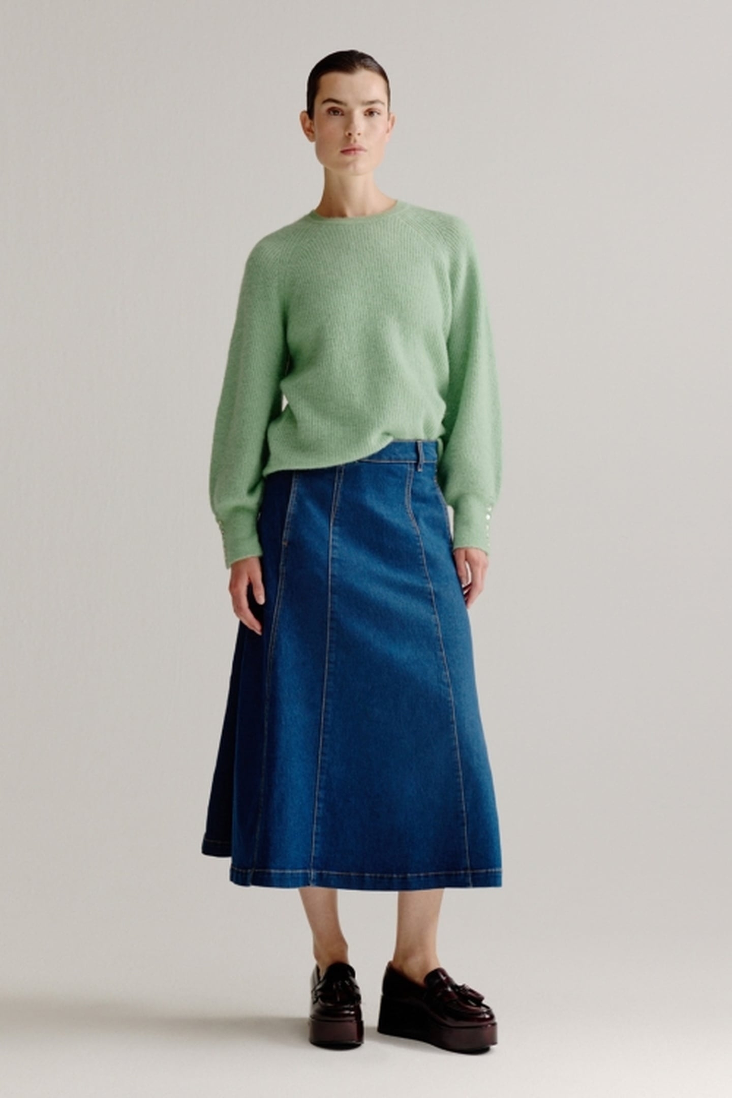 LONE SKIRT MID BLUE JEANS 1