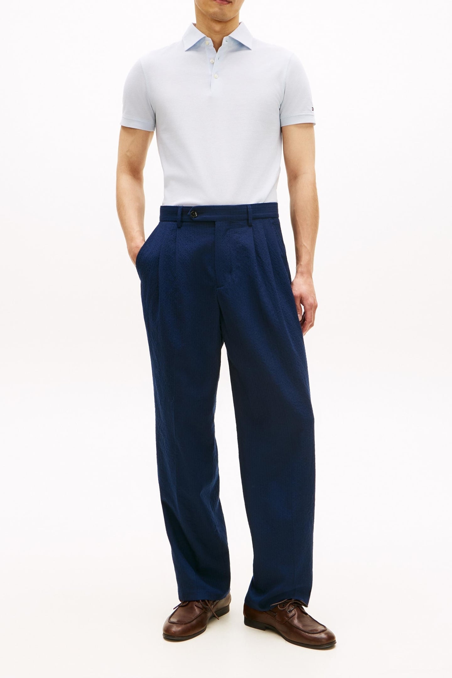 DC WIDE SPREAD COLLAR POLO BREEZY BLUE/WHITE 1