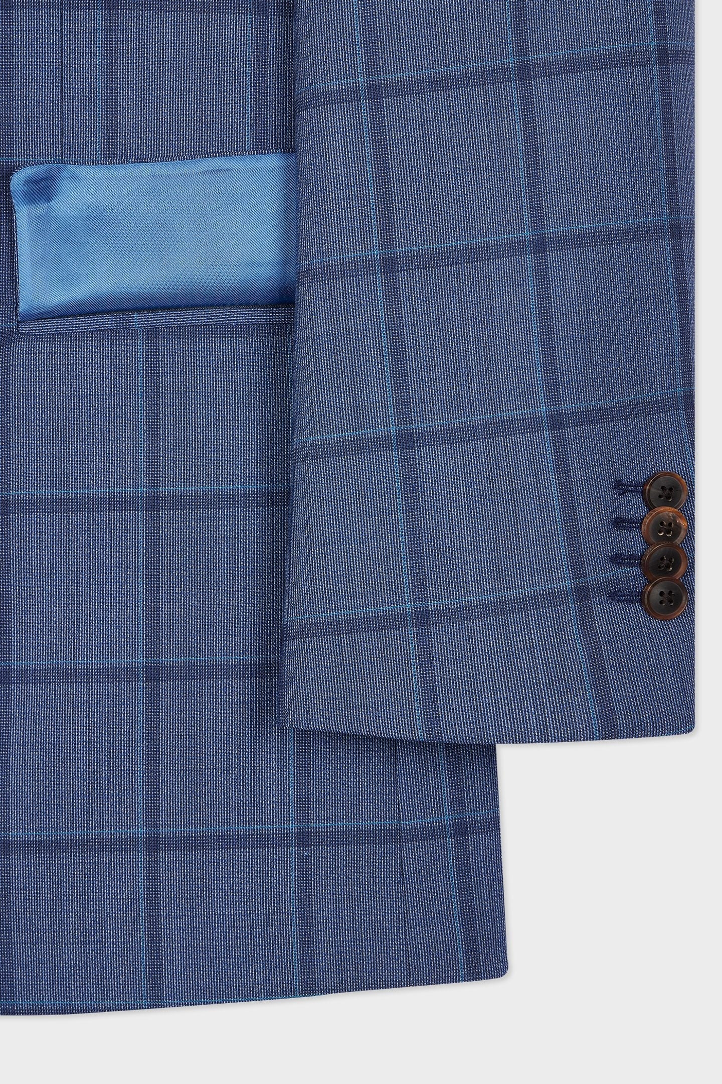 GENTS TAILORED FIT 2BTN JACKET PETROL BLUE 7